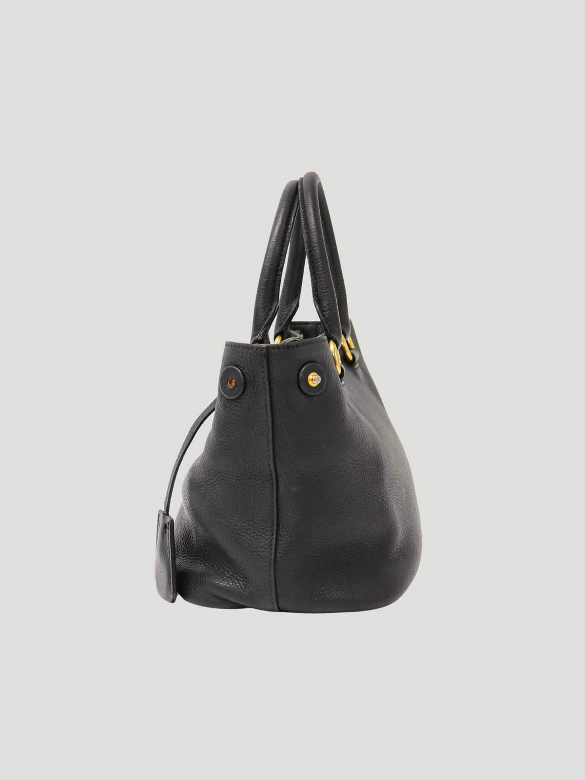 Logo hardware leather 2-way bag