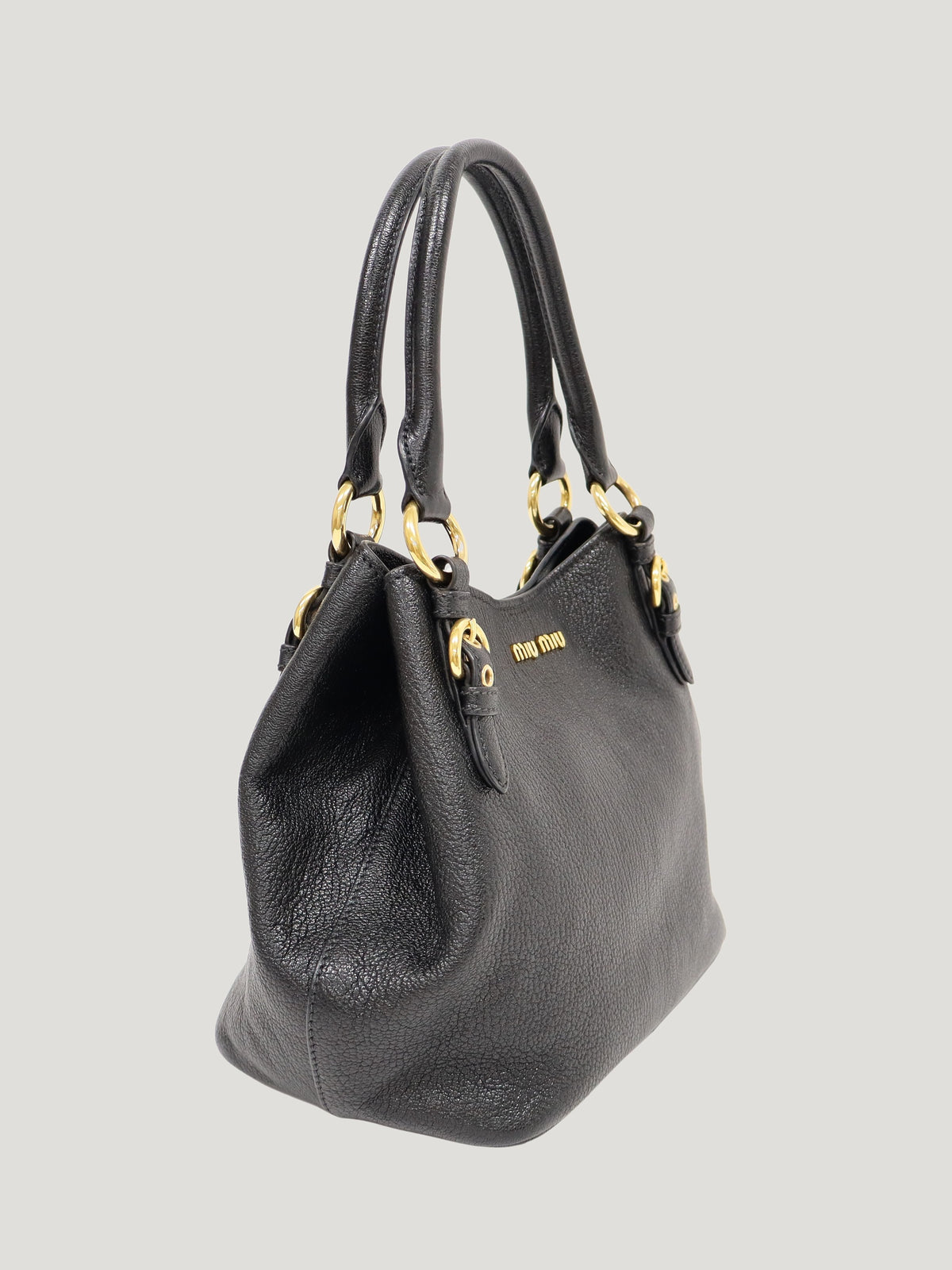 Logo Leather 2-Way Bag