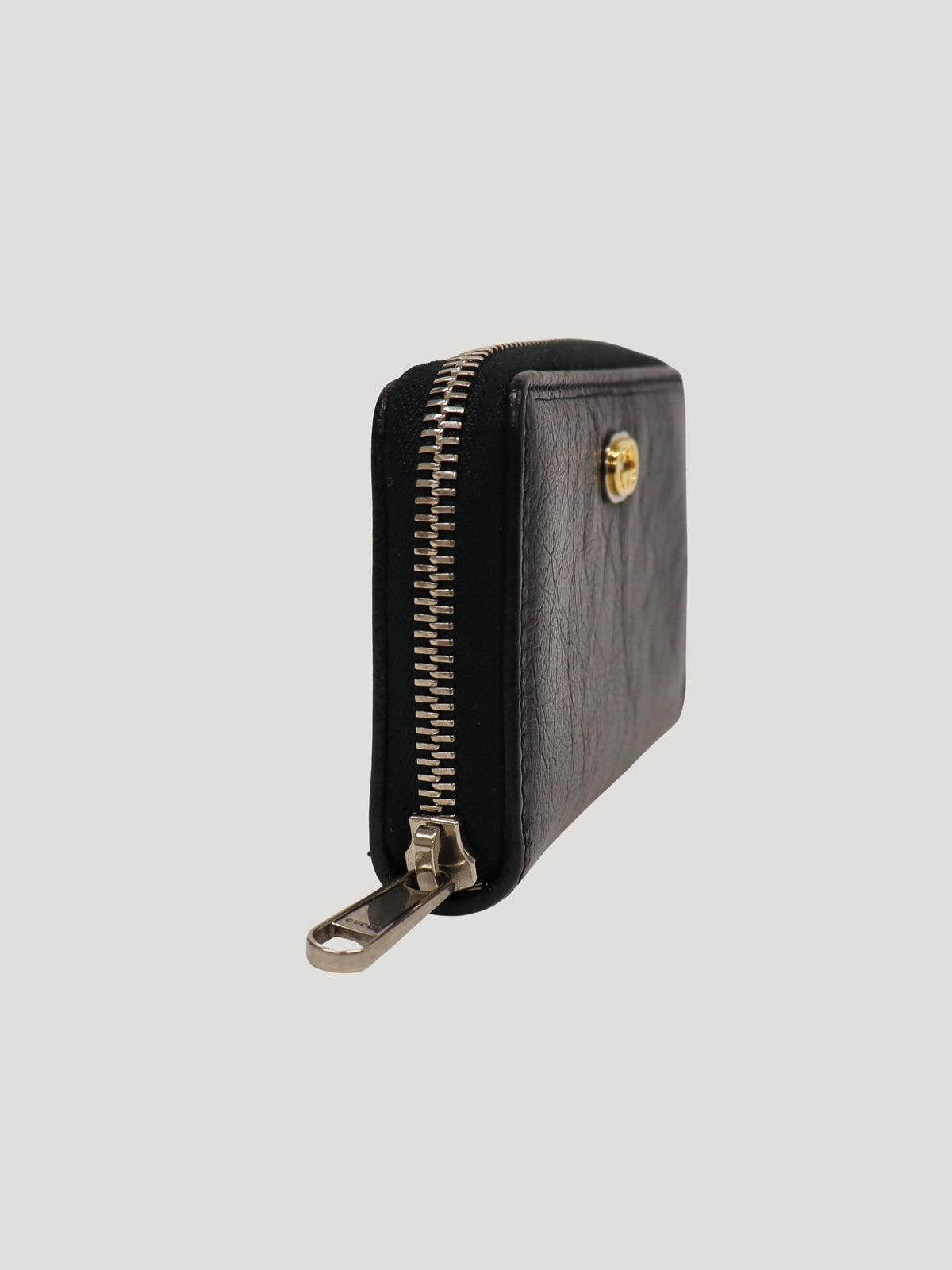 Logo Hardware Leather Zip Coin Purse