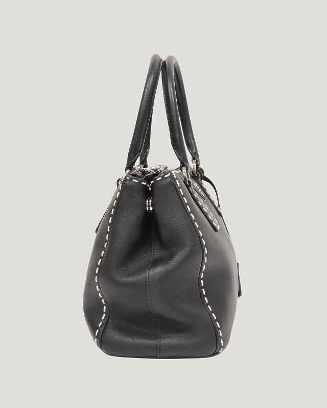 Triangle Logo Stitch Leather 2-Way Bag