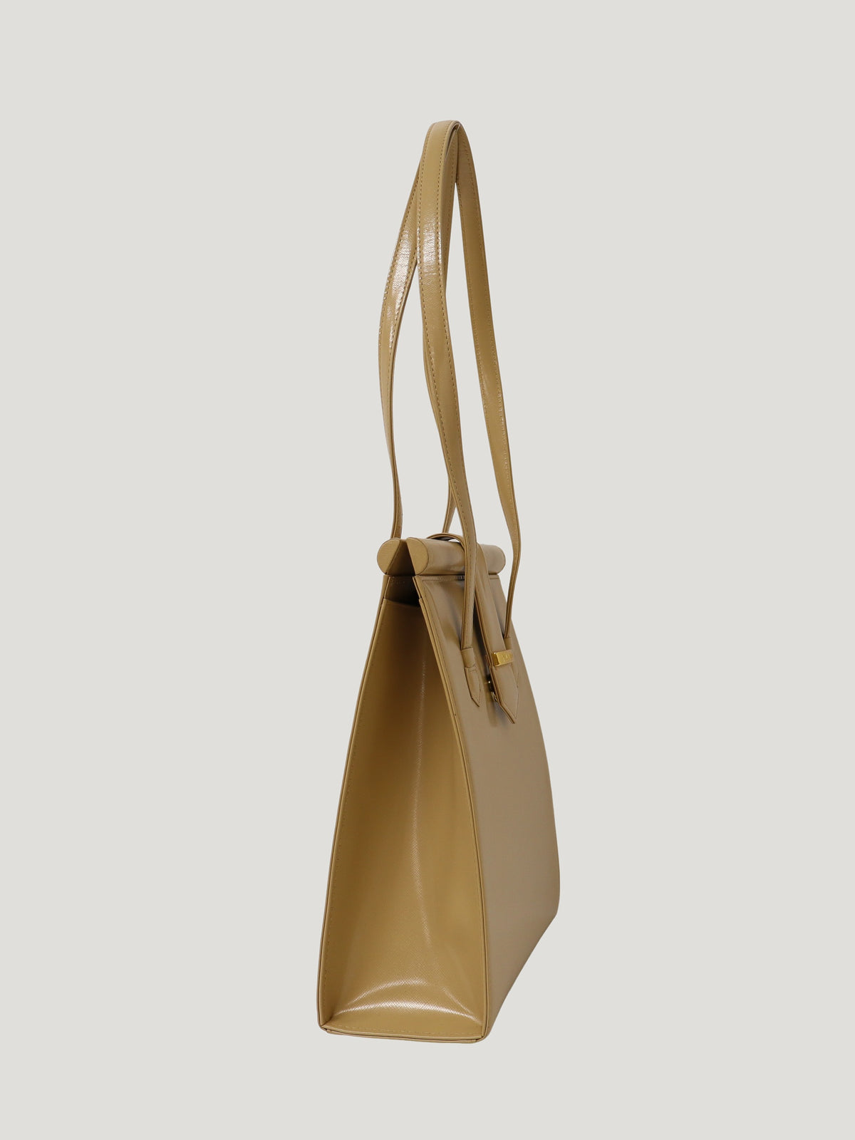Logo Hardware Leather Shoulder Bag