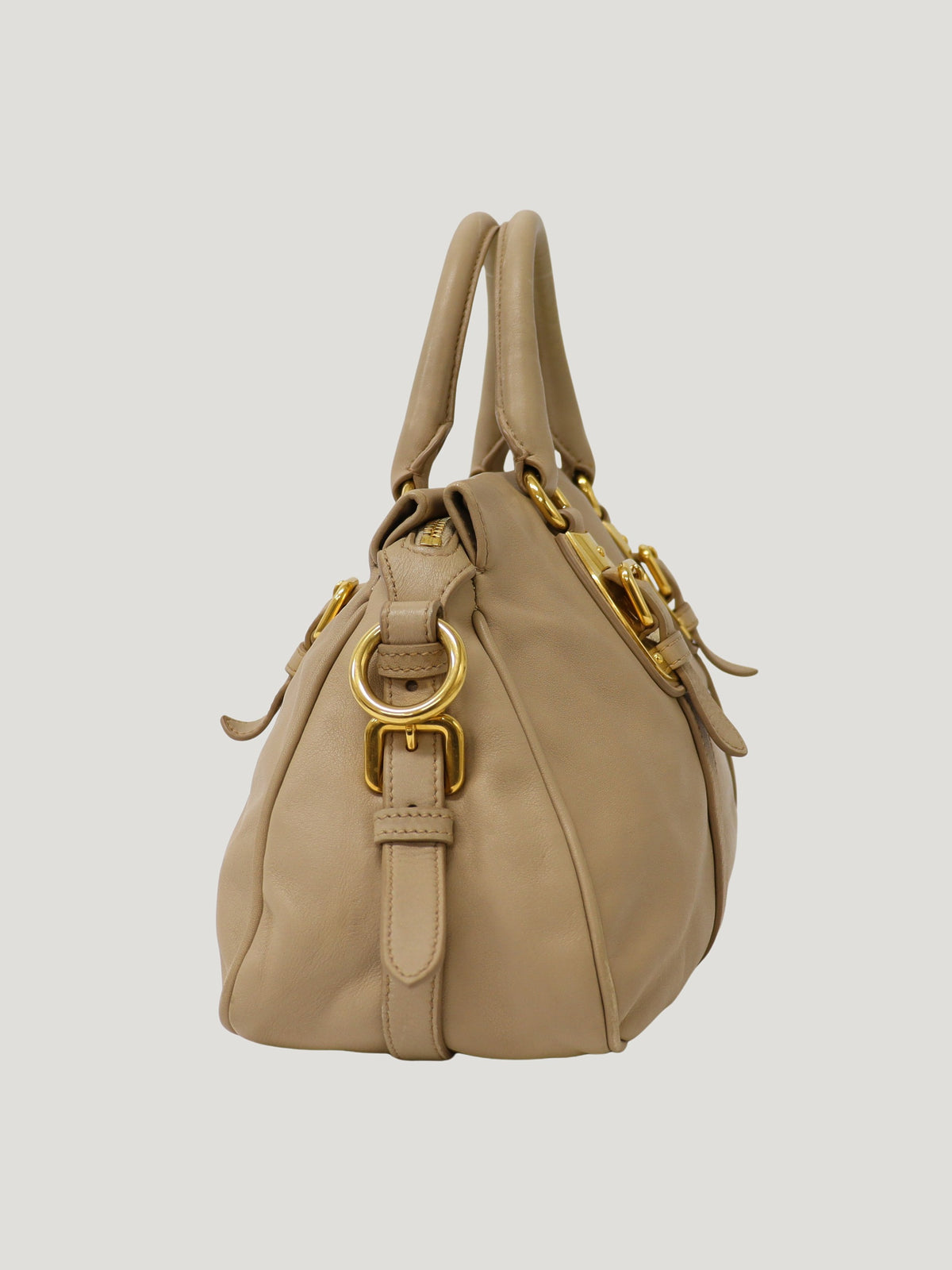 Logo hardware leather 2-way bag