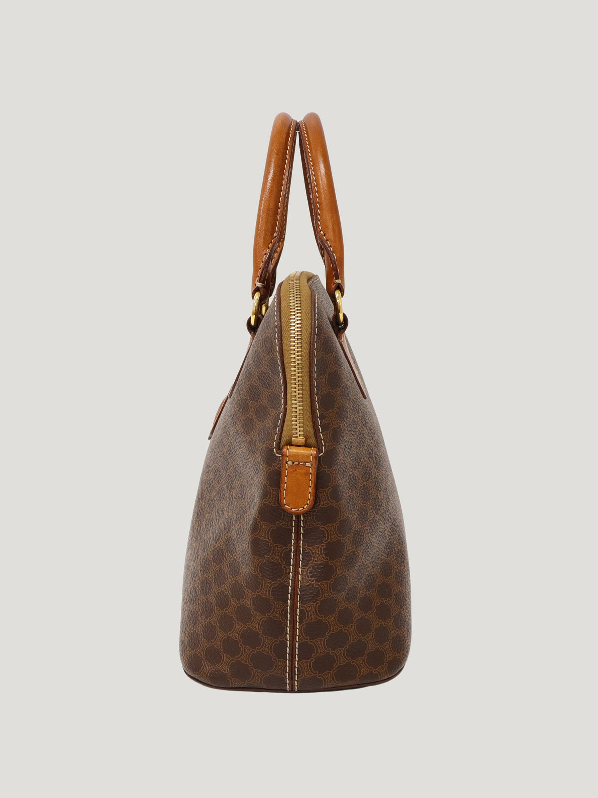 Macadam-pattern handbag with embossed blazon