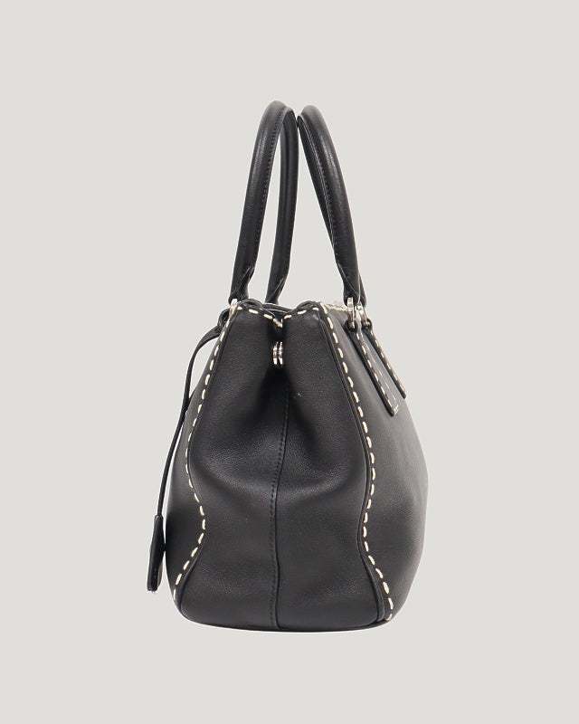 Triangle Logo Stitch Leather 2-Way Bag