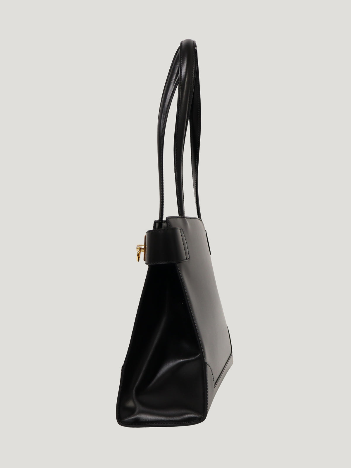 Gancini Hardware Leather Handbag