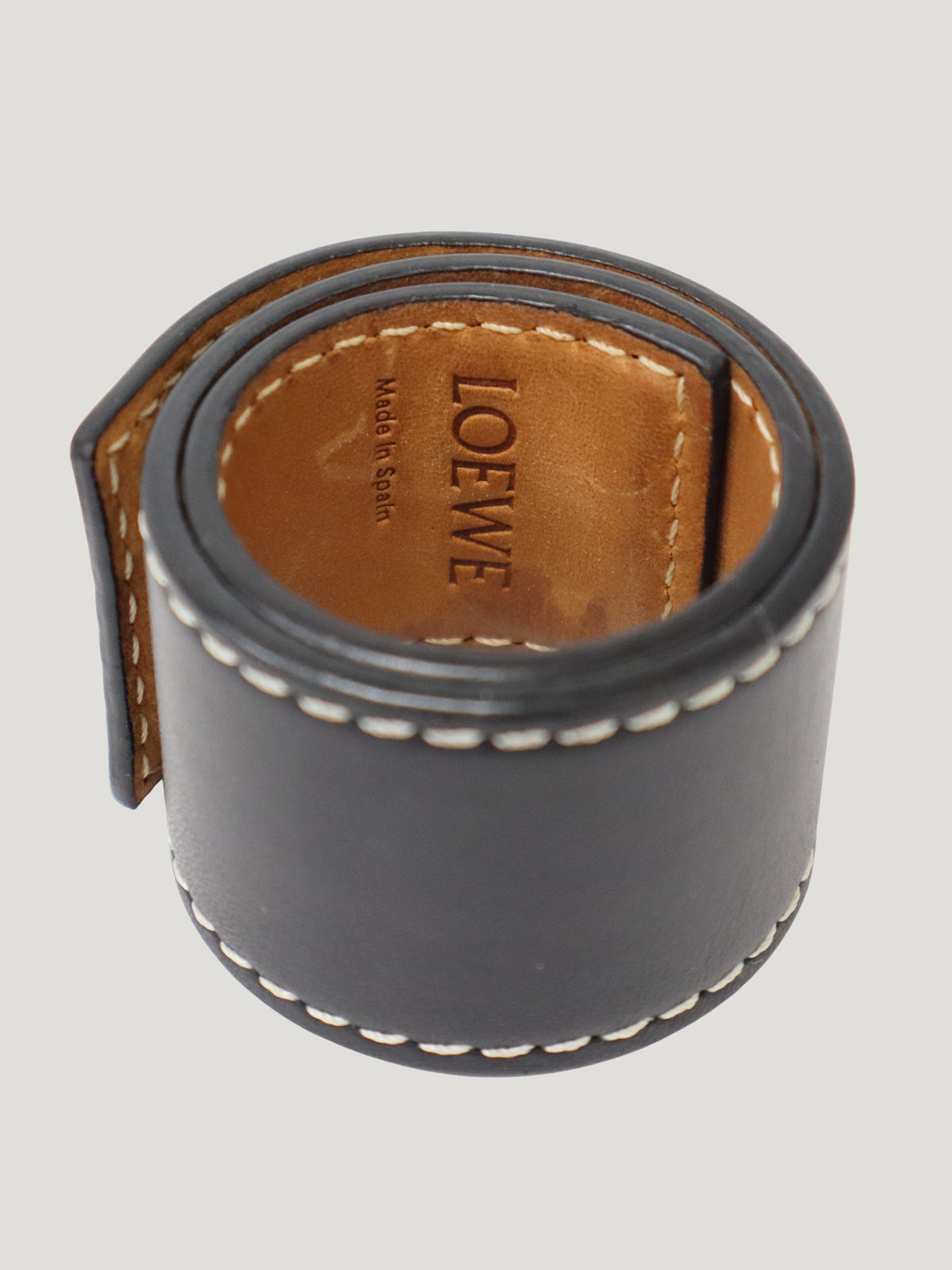 Anagram Leather Bangle