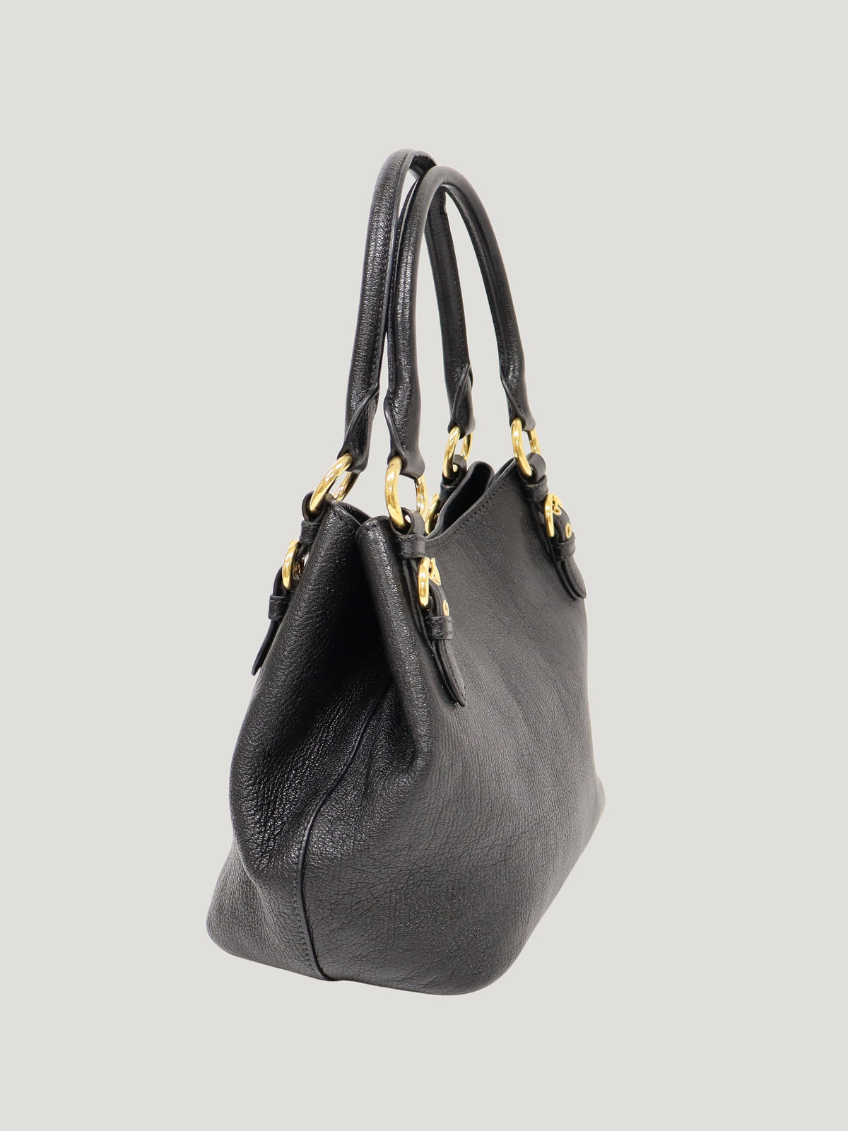 Logo Leather 2-Way Bag