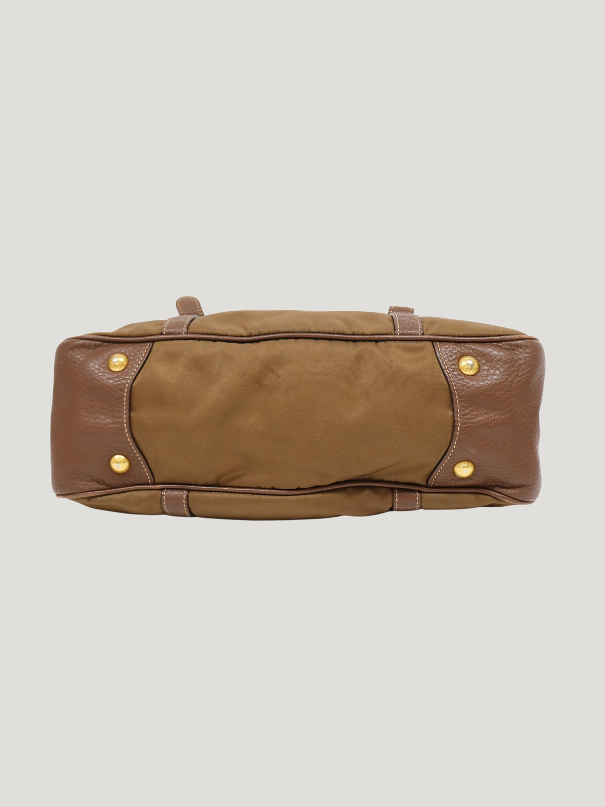 Logo Hardware Nylon Leather 2-Way Bag