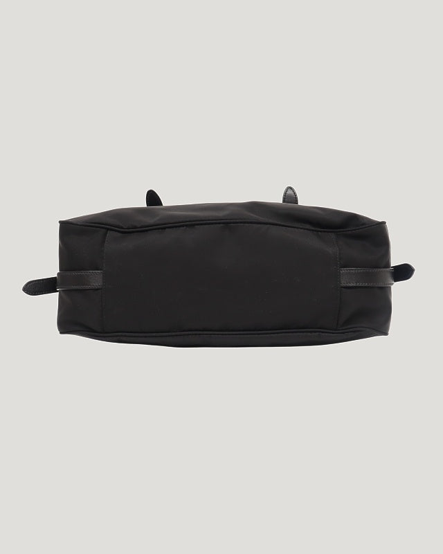 Logo Hardware Nylon Leather 2-Way Bag