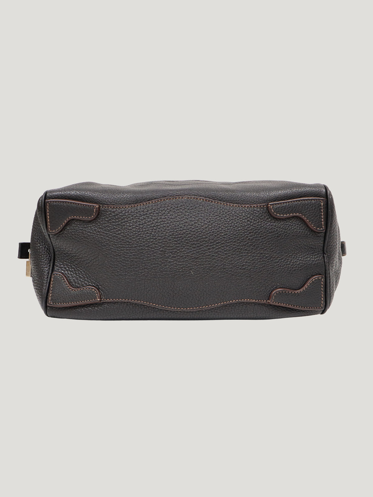Logo-Embossed Leather Handbag