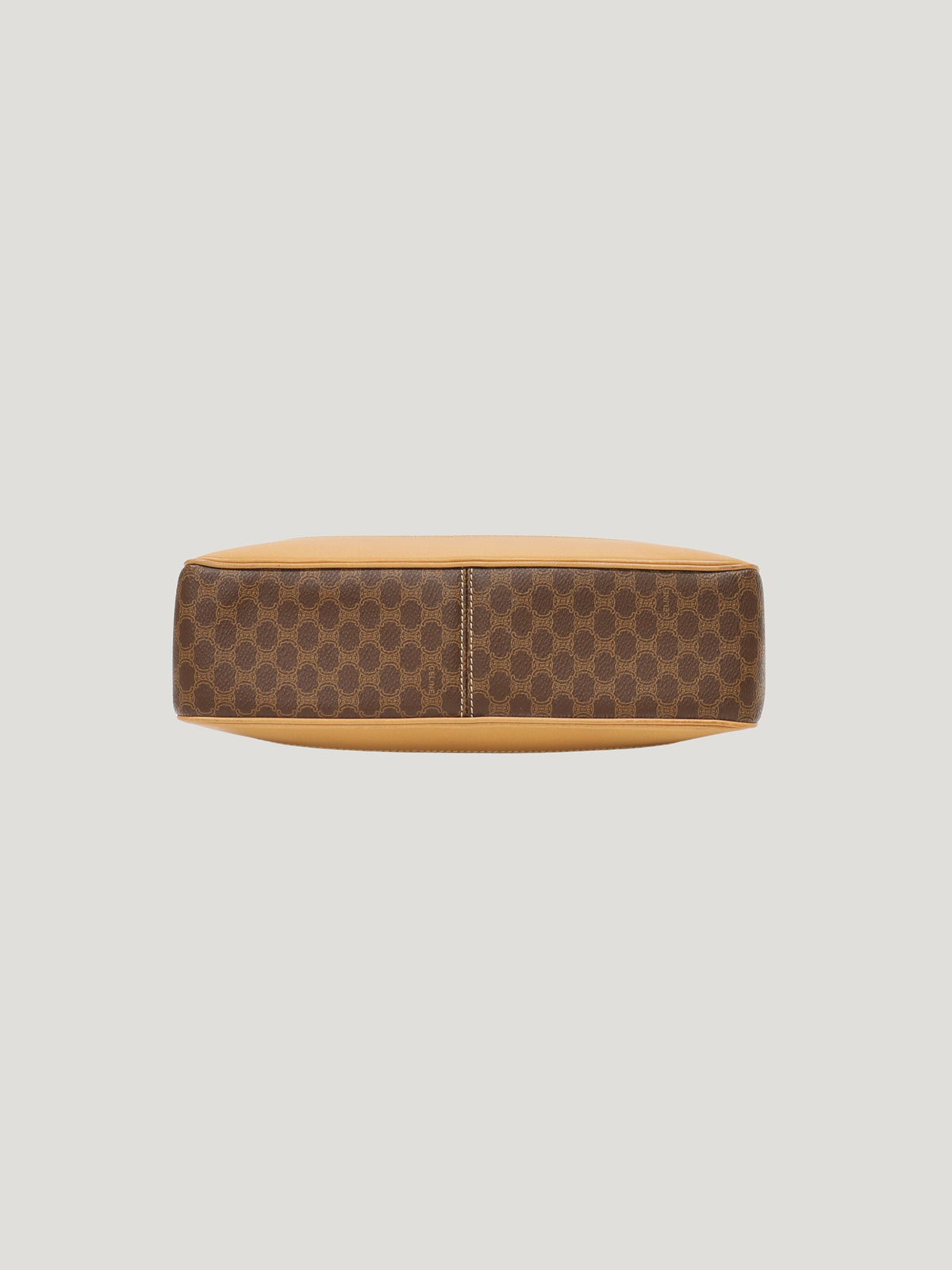 Macadam-pattern one-shoulder bag with Gancini clasp