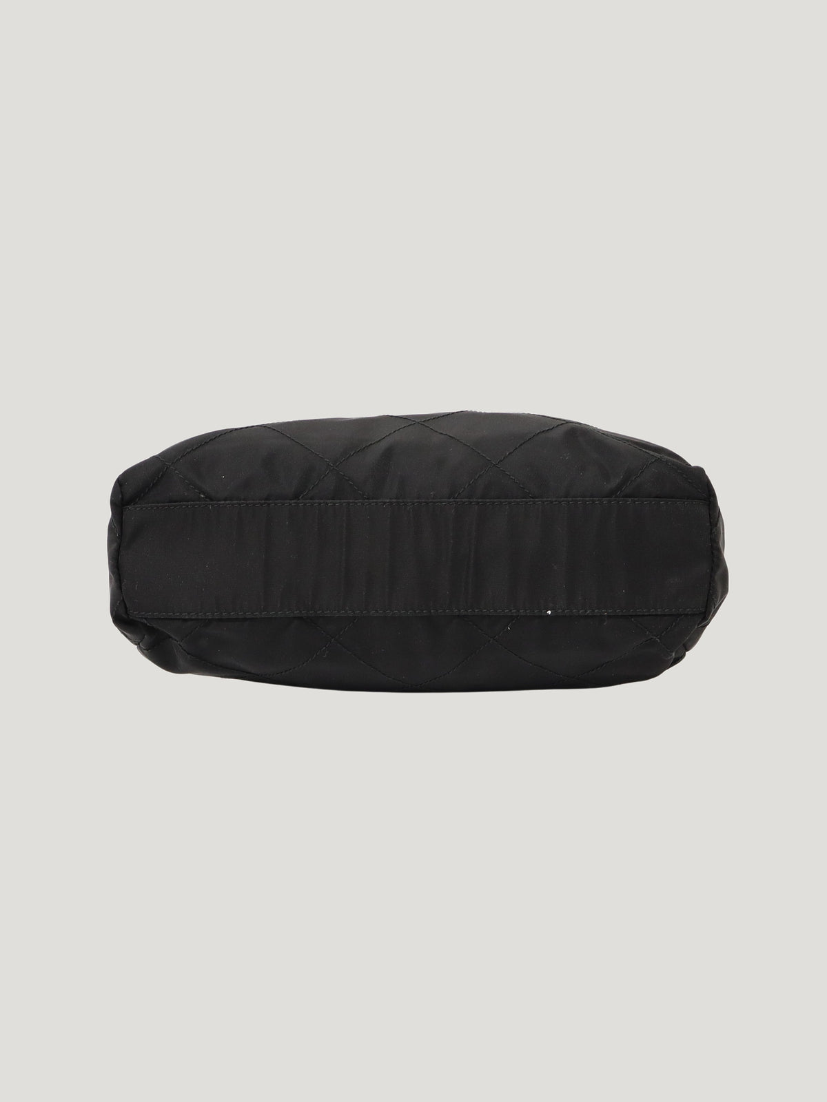 Triangular logo hardware quilted nylon chain shoulder bag