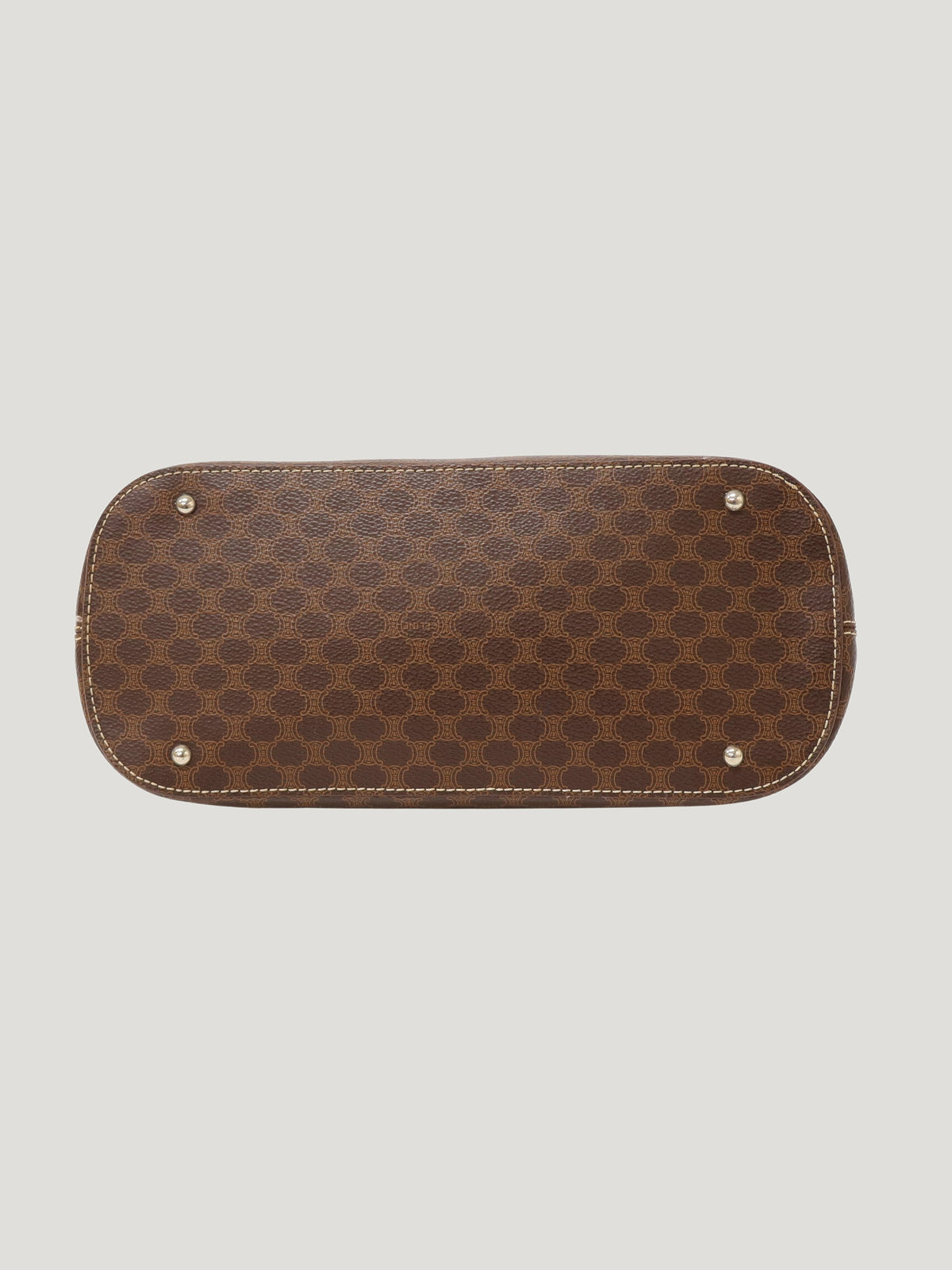 Macadam-pattern handbag with embossed blazon