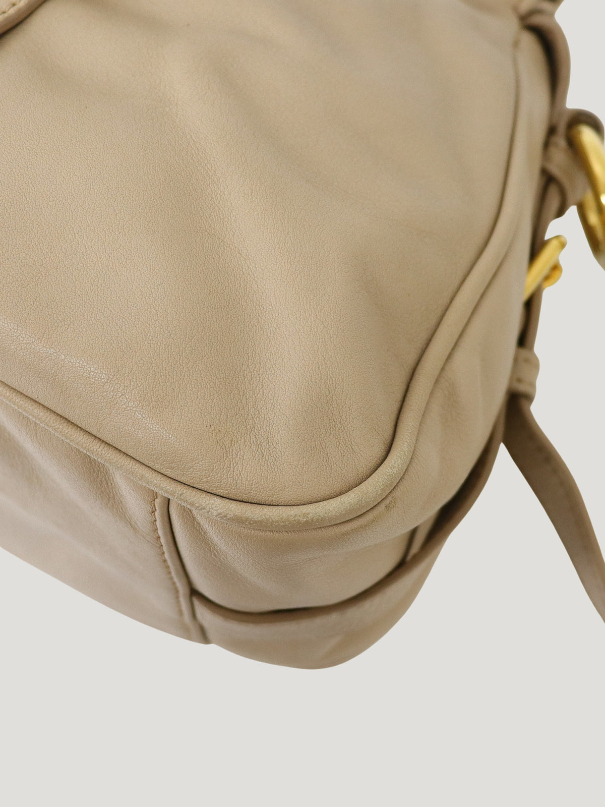 Logo hardware leather 2-way bag