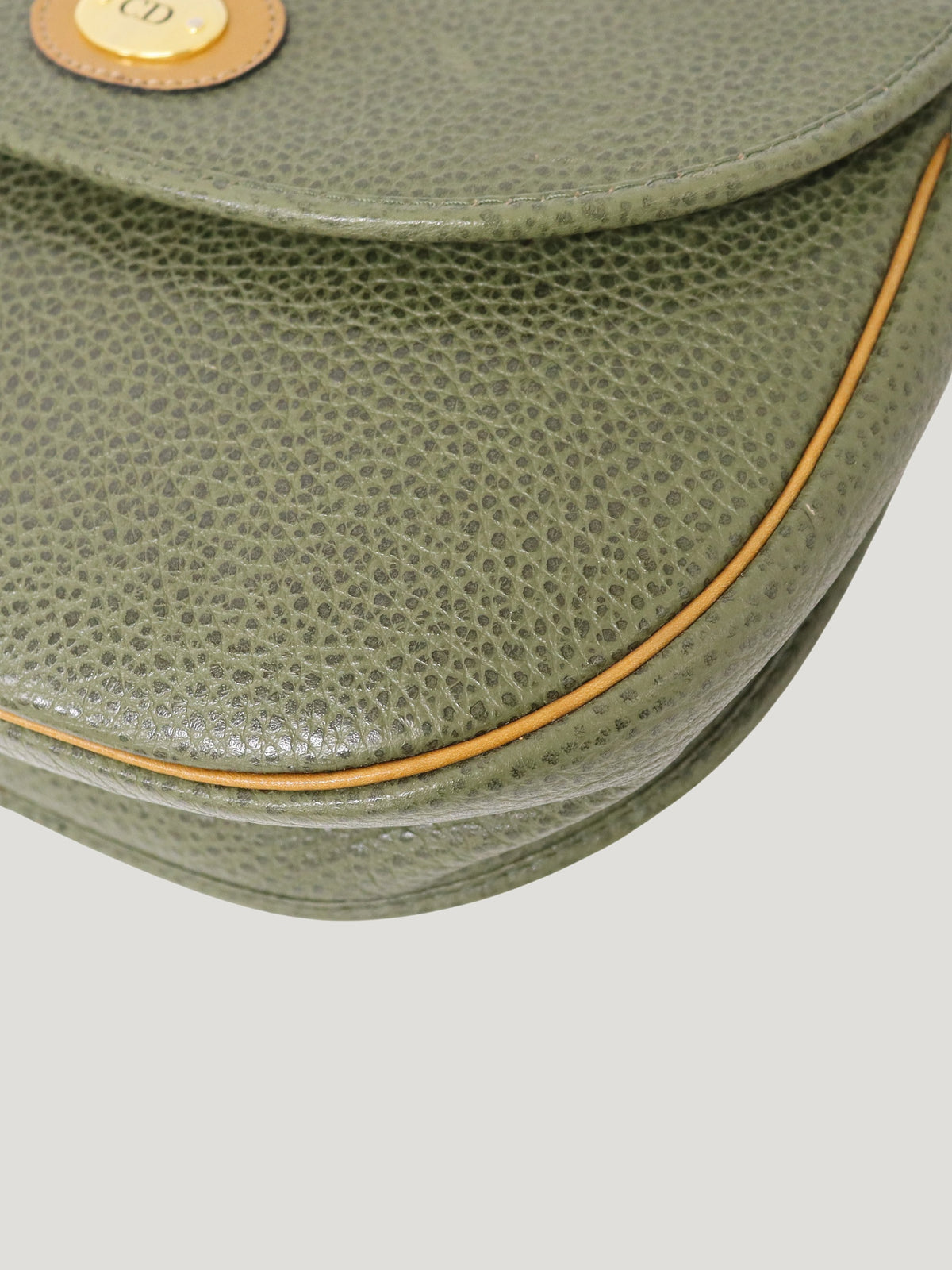 CD Hardware Leather Shoulder Bag