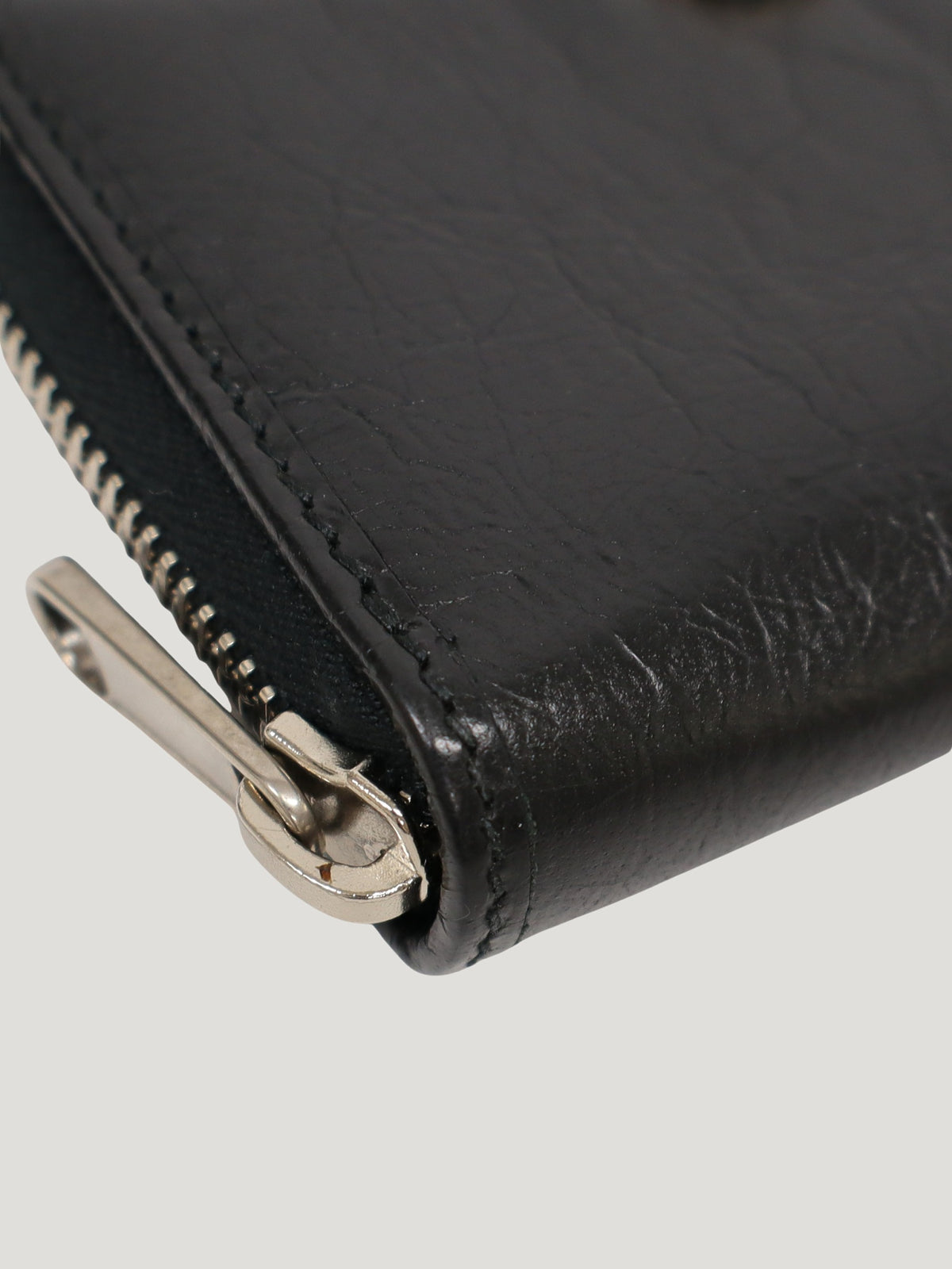 Logo Hardware Leather Zip Coin Purse