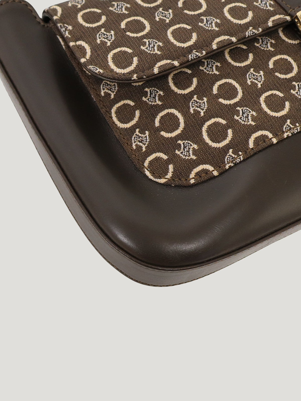 C Macadam-pattern one-shoulder bag
