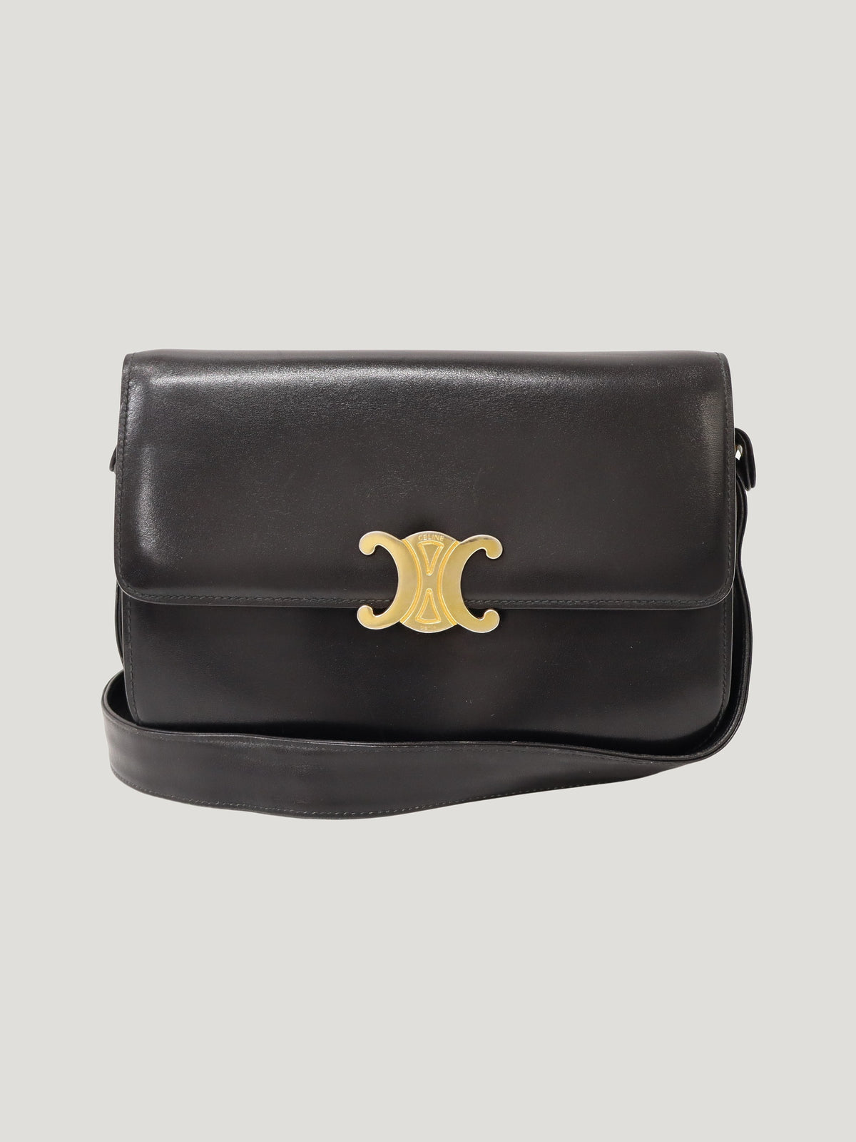 Triomphe Leather One-Shoulder Bag
