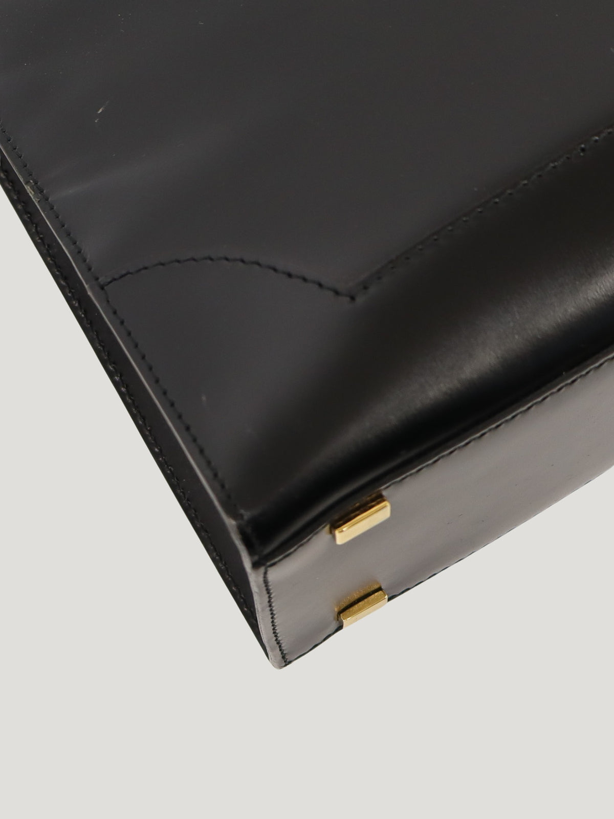Gancini Hardware Leather Handbag