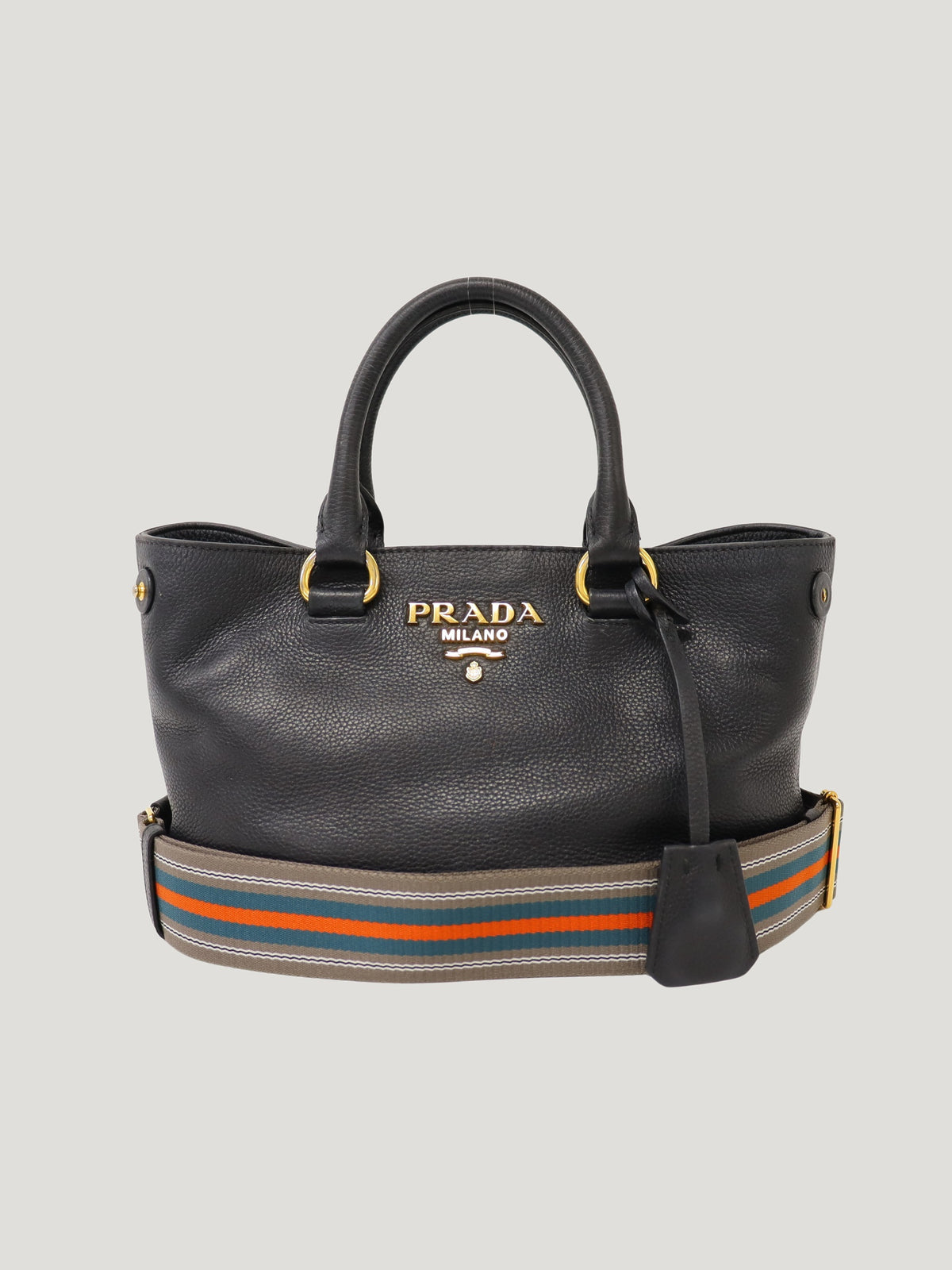 Logo hardware leather 2-way bag