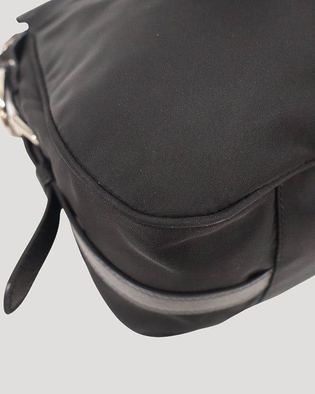 Logo Hardware Nylon Leather 2-Way Bag