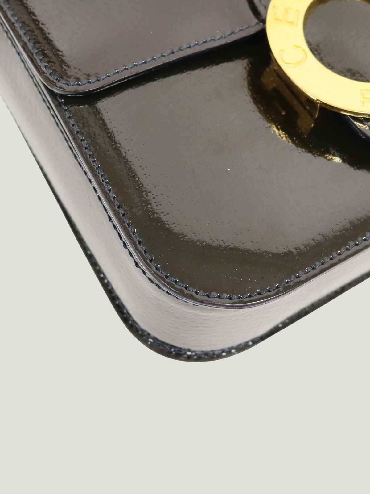 サークルロゴ金具ショルダーバッグ