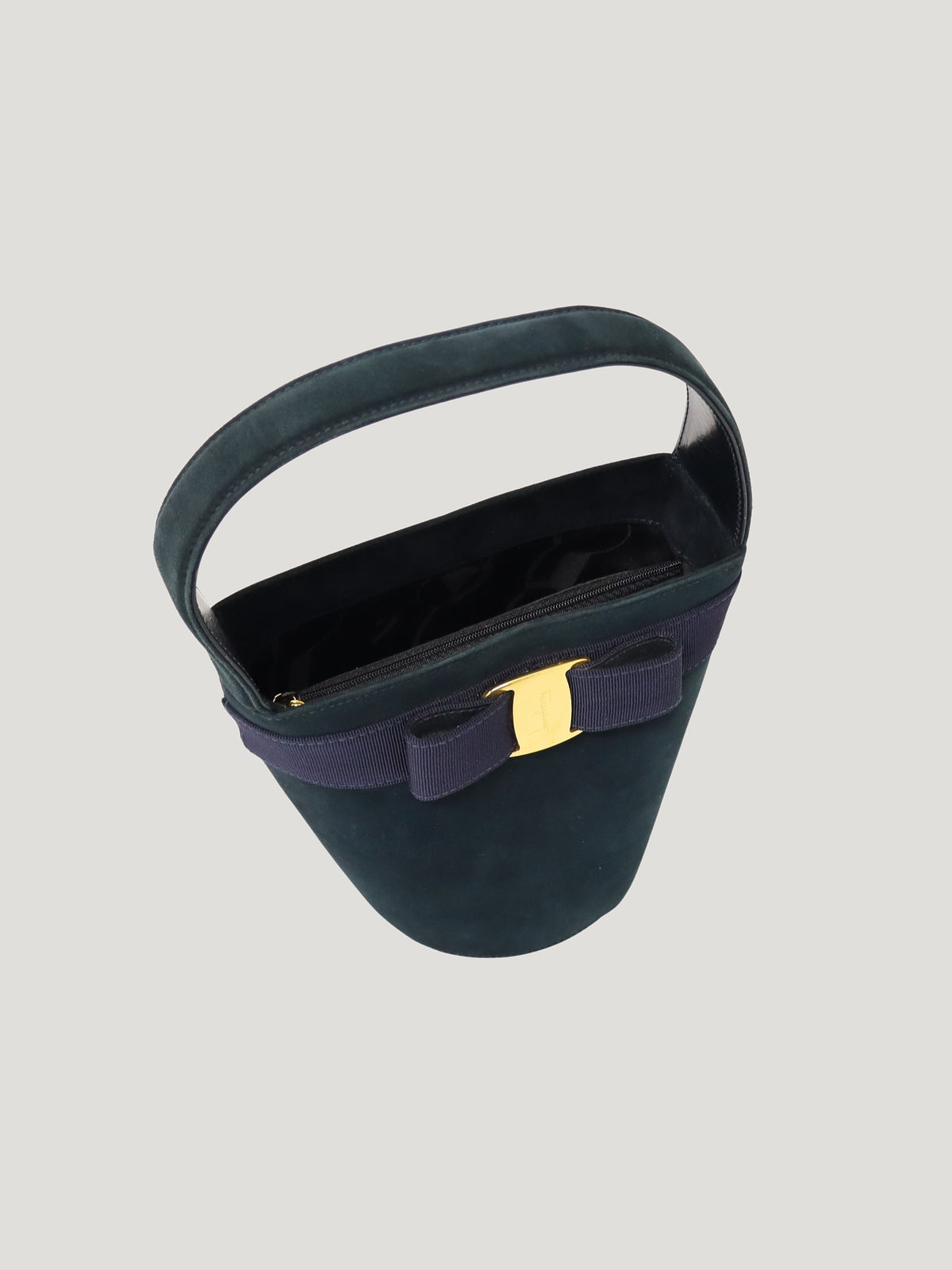 VARA hardware suede handbag