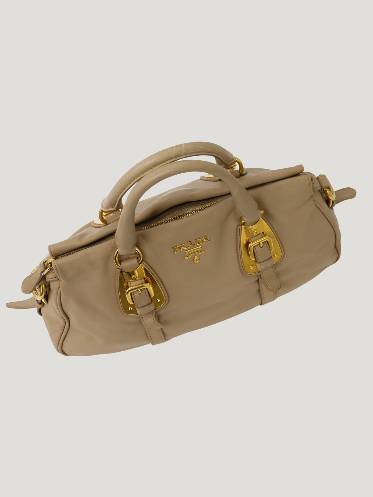 Logo hardware leather 2-way bag