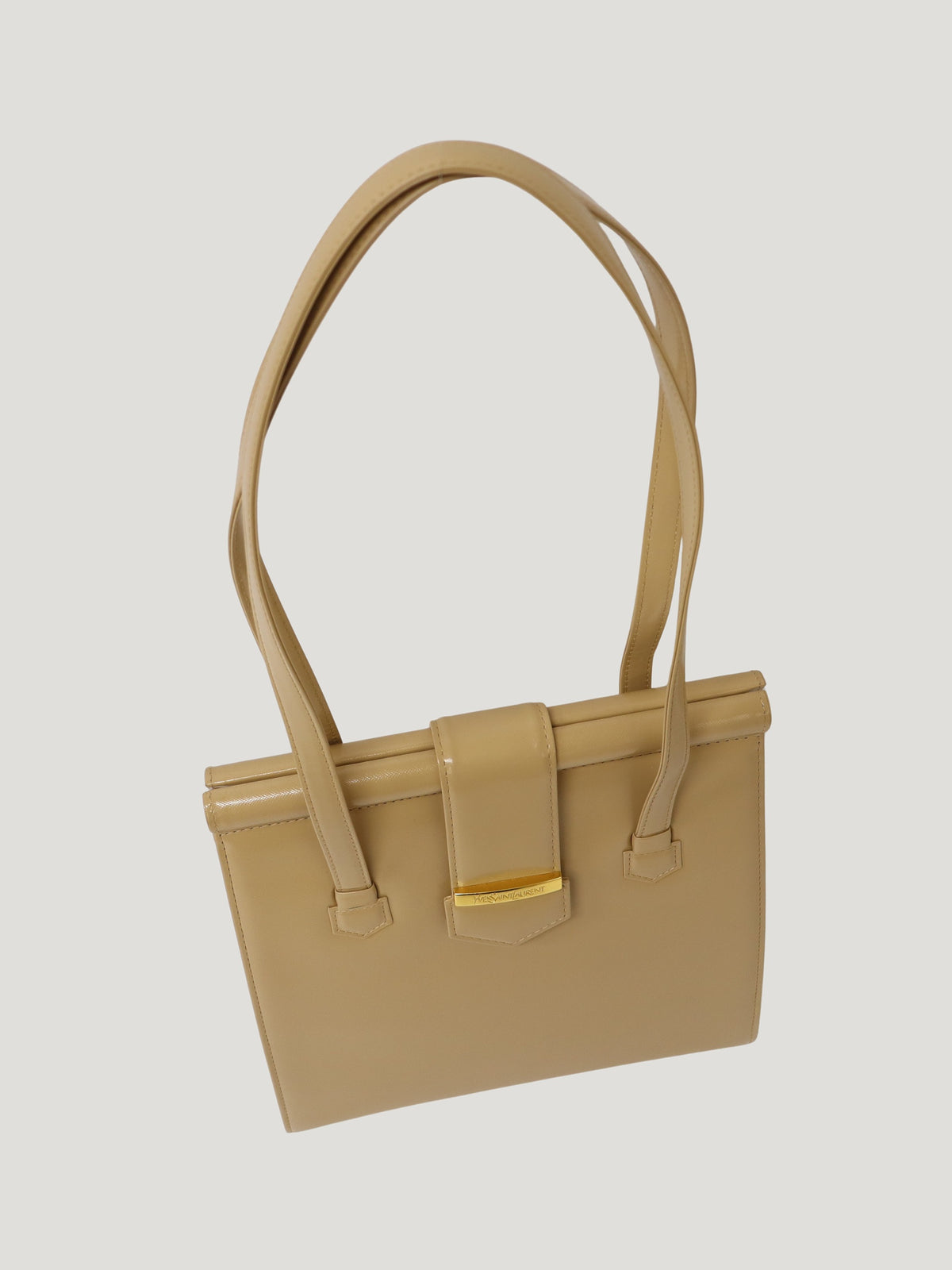 Logo Hardware Leather Shoulder Bag