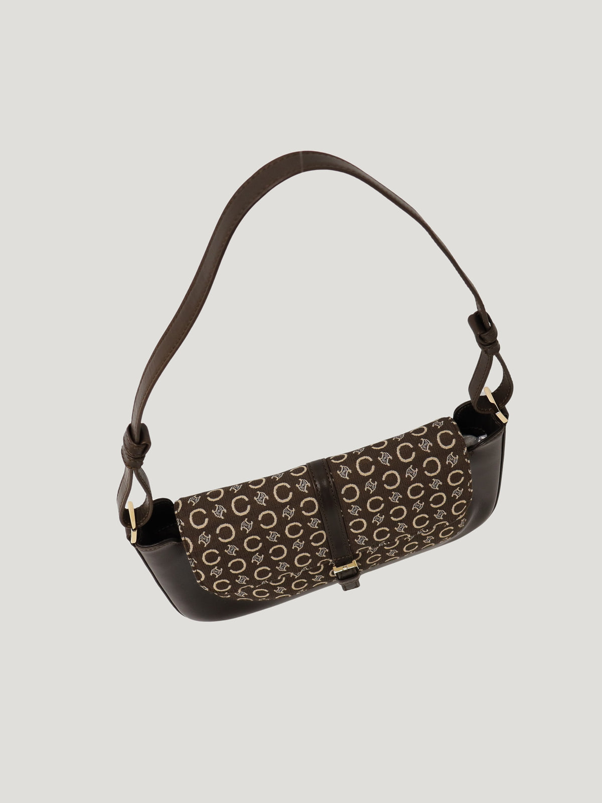 C Macadam-pattern one-shoulder bag