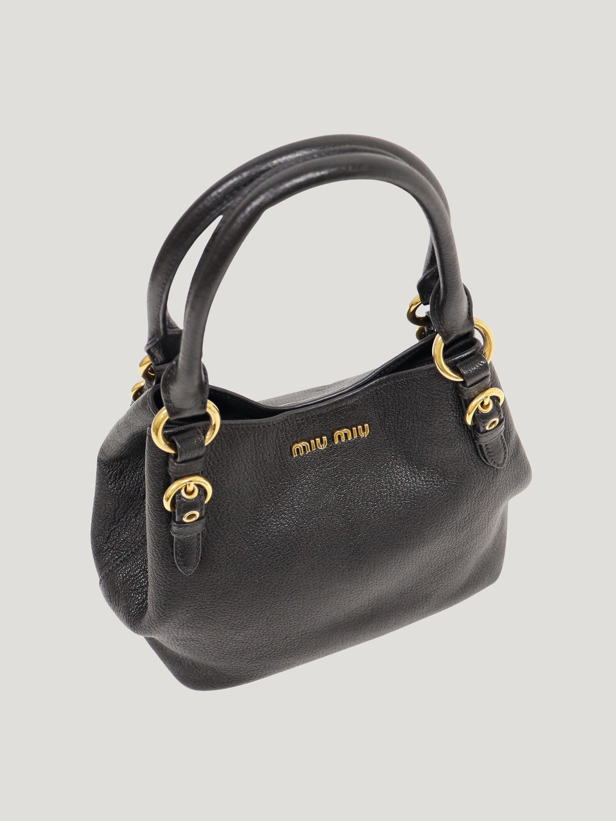 Logo Leather 2-Way Bag
