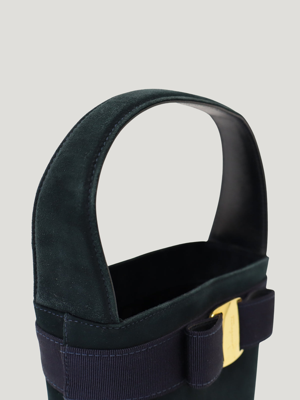 VARA hardware suede handbag