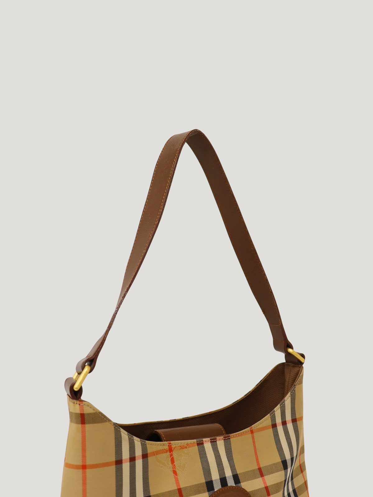 Checked one-shoulder bag