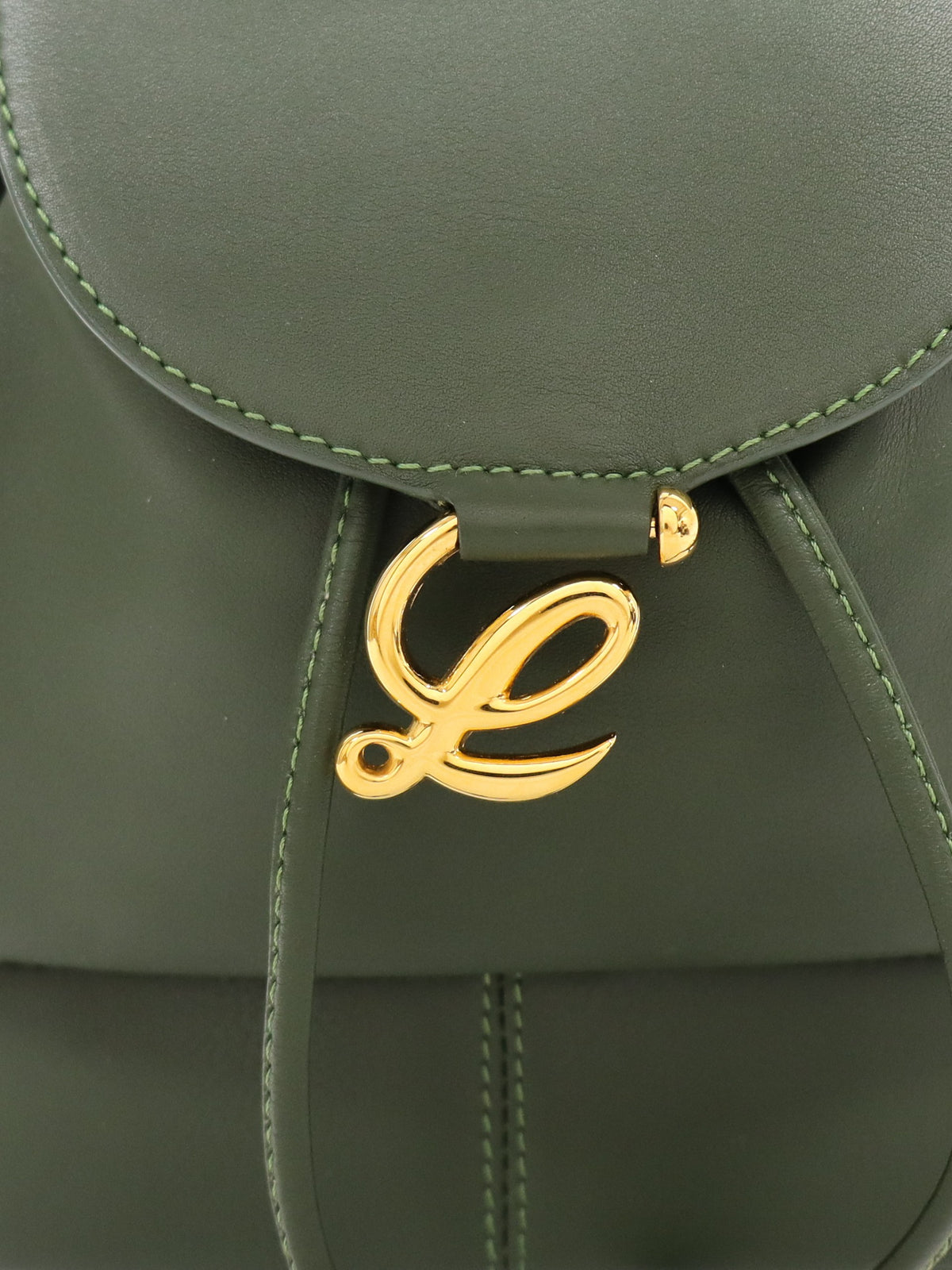 Logo Hardware Leather Backpack