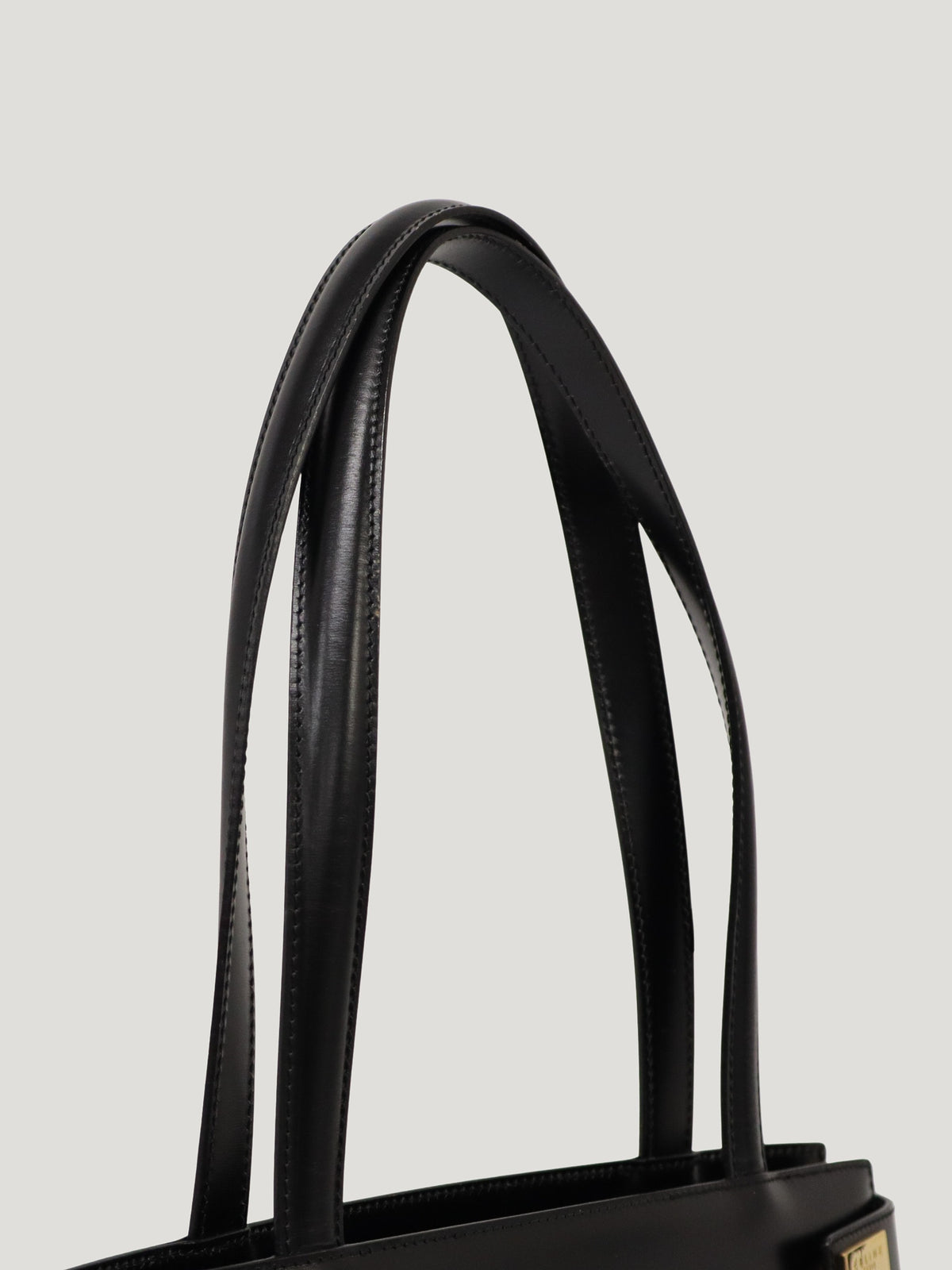 Gancini Hardware Leather Handbag