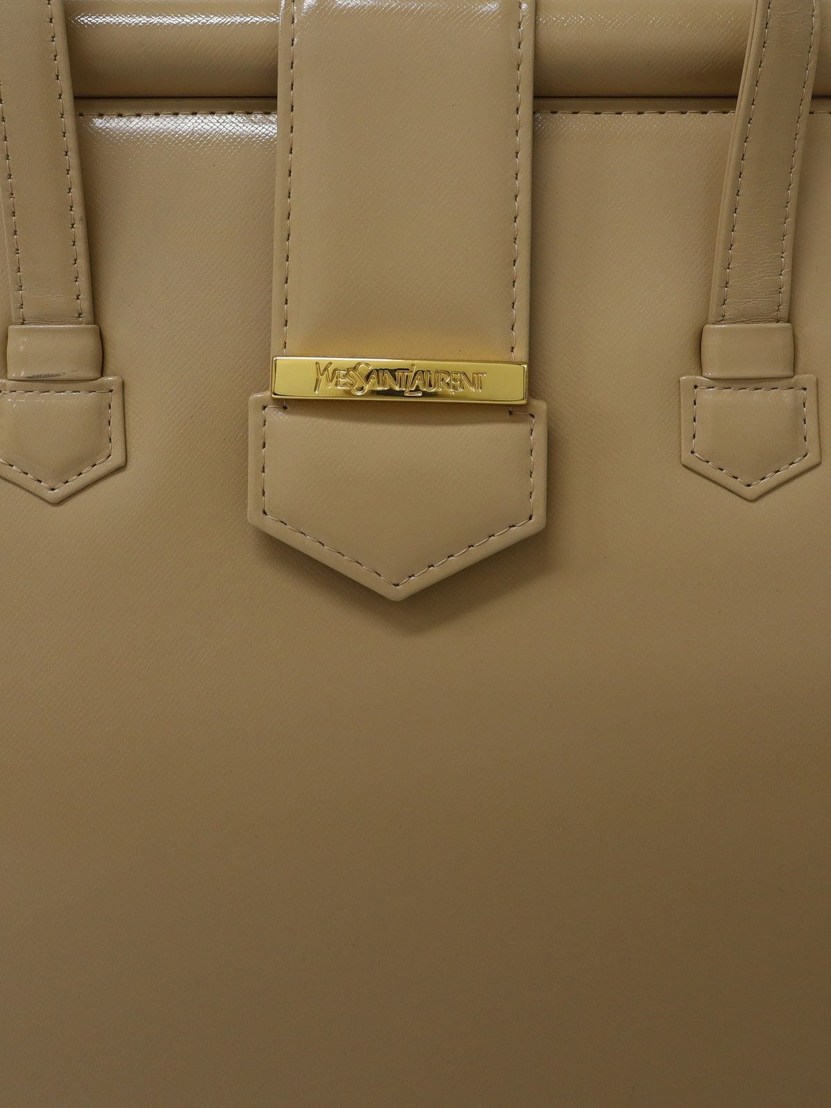 Logo Hardware Leather Shoulder Bag
