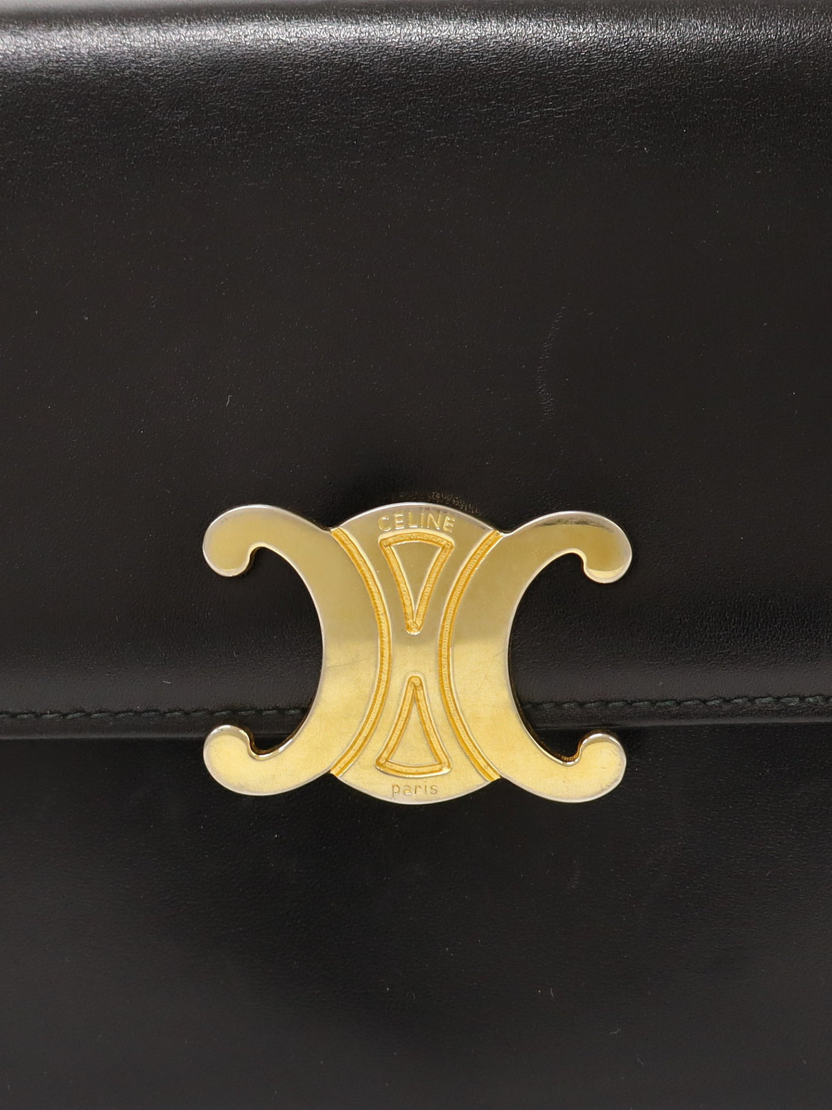 Triomphe Leather One-Shoulder Bag