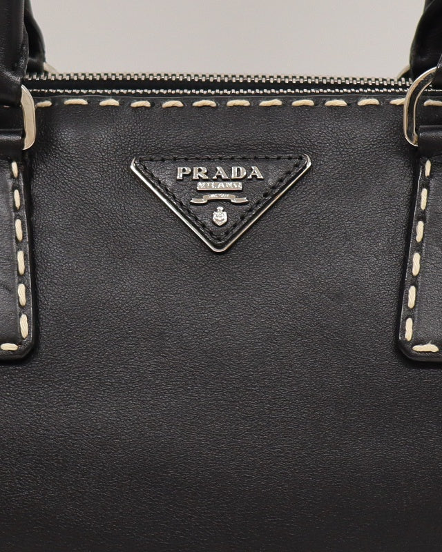 Triangle Logo Stitch Leather 2-Way Bag