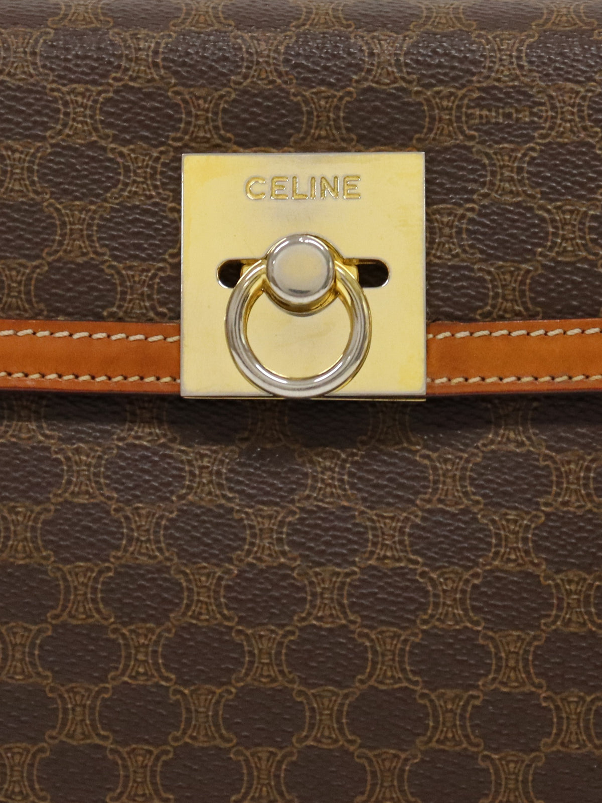 Macadam-pattern handbag with Gancini clasp
