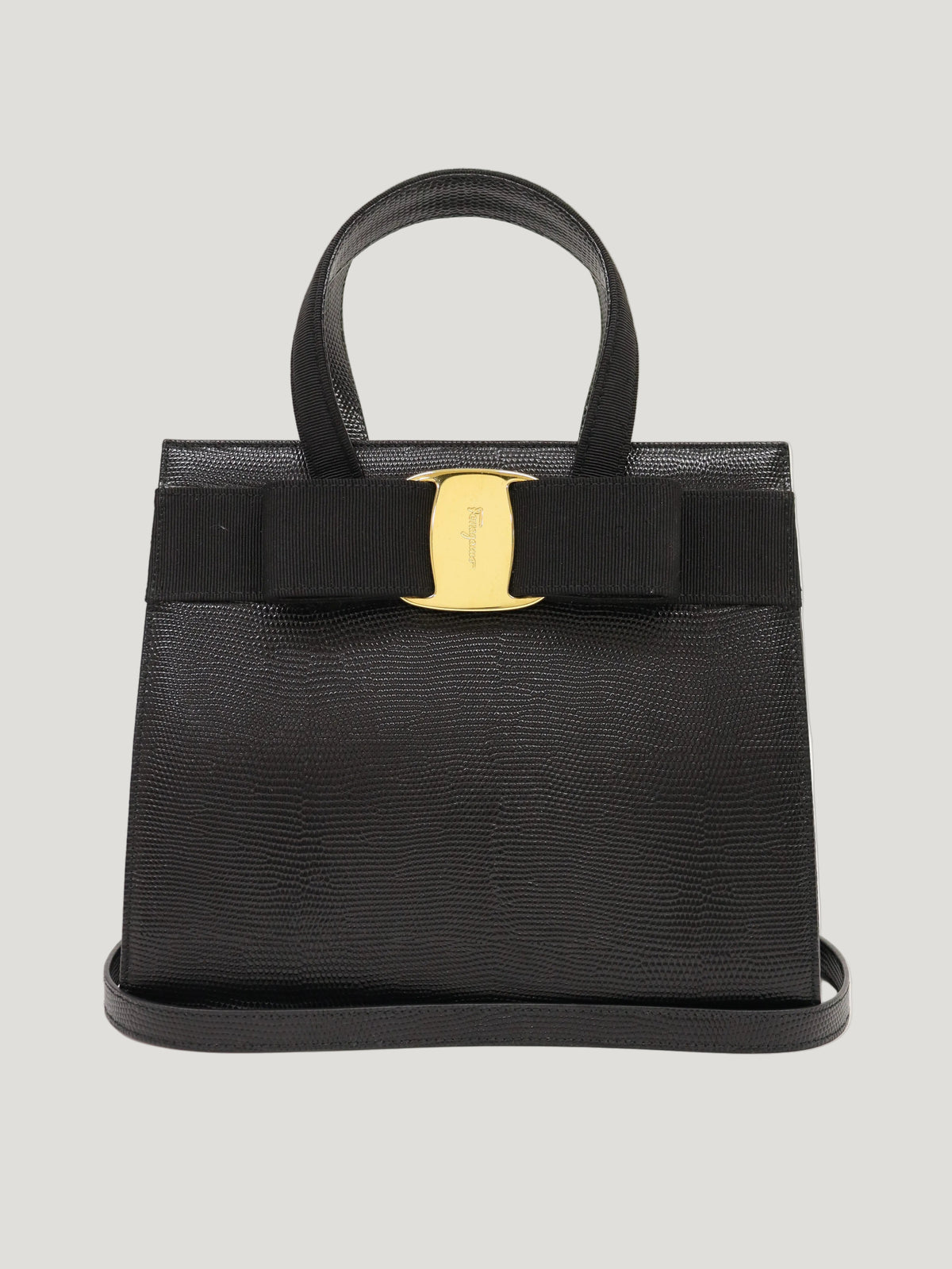 VARA Buckle Leather 2-Way Bag