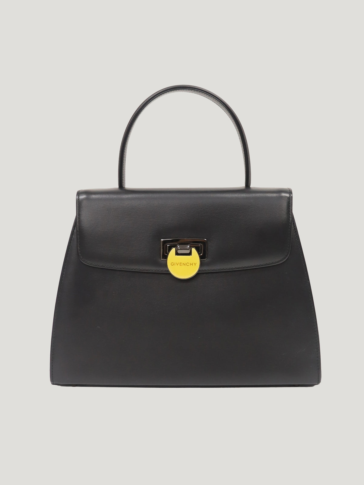 Logo Metal Fitting Leather Handbag