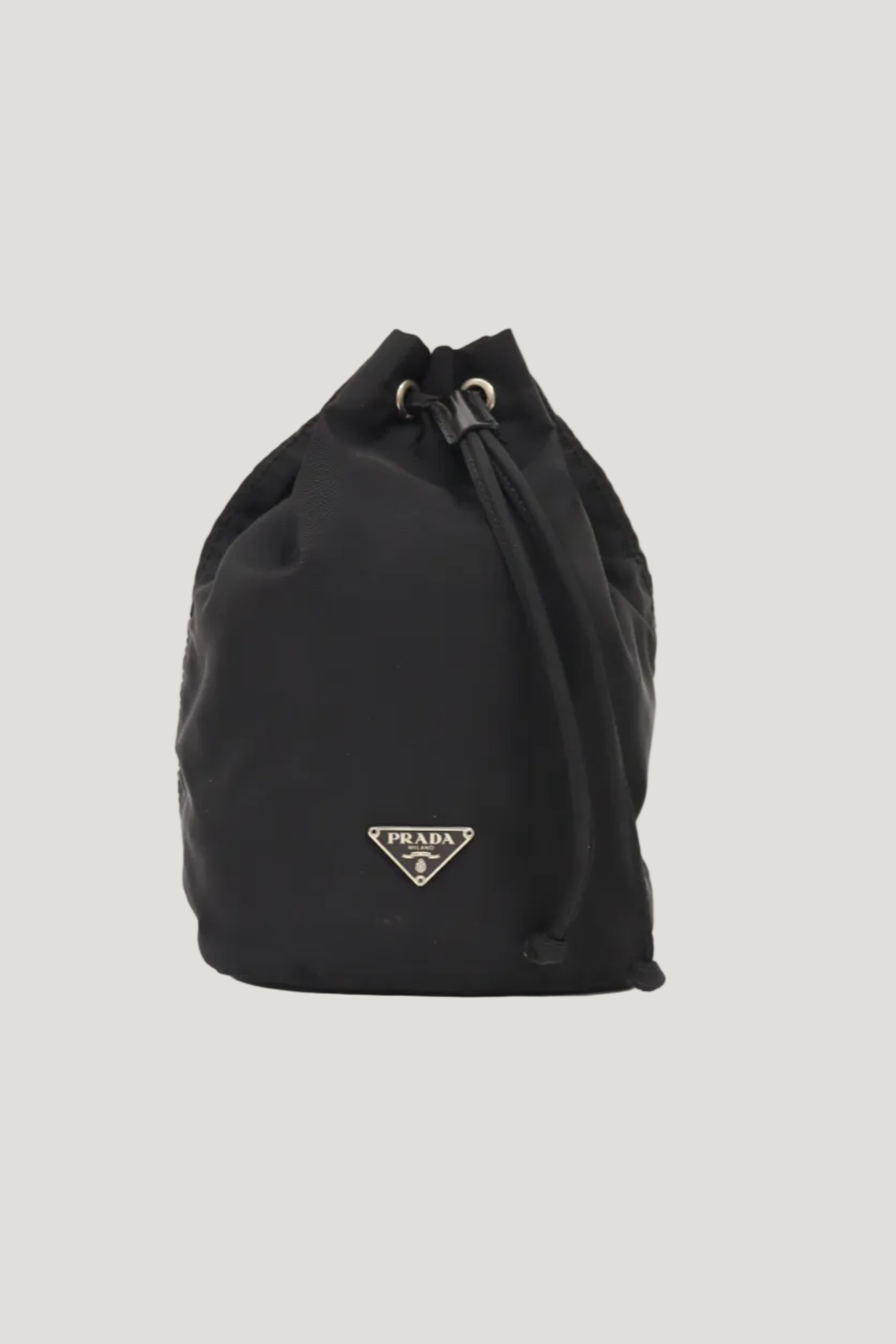 Triangular logo hardware nylon pouch