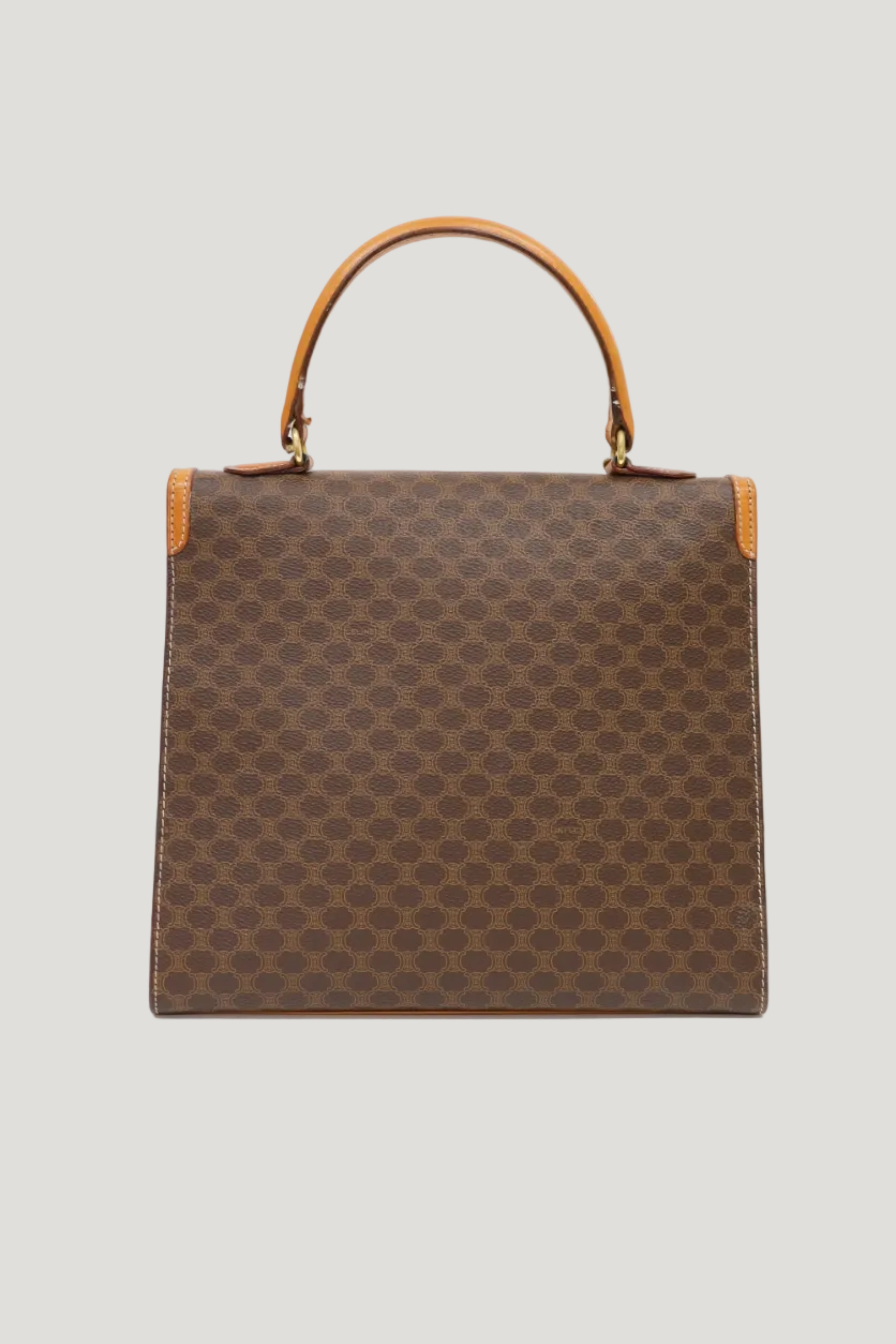Macadam-patterned Gancini clasp handbag