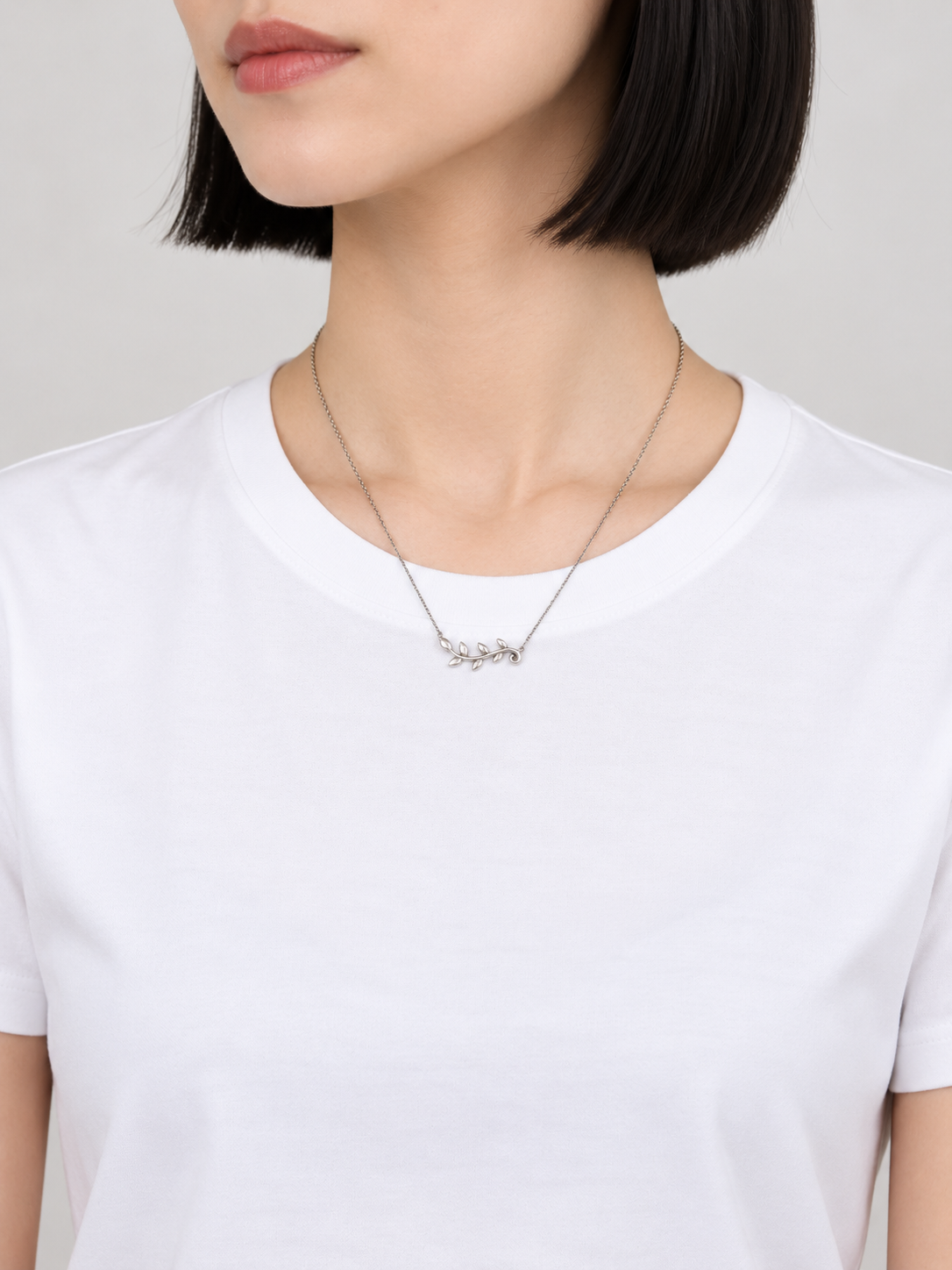 Olive leaf necklace