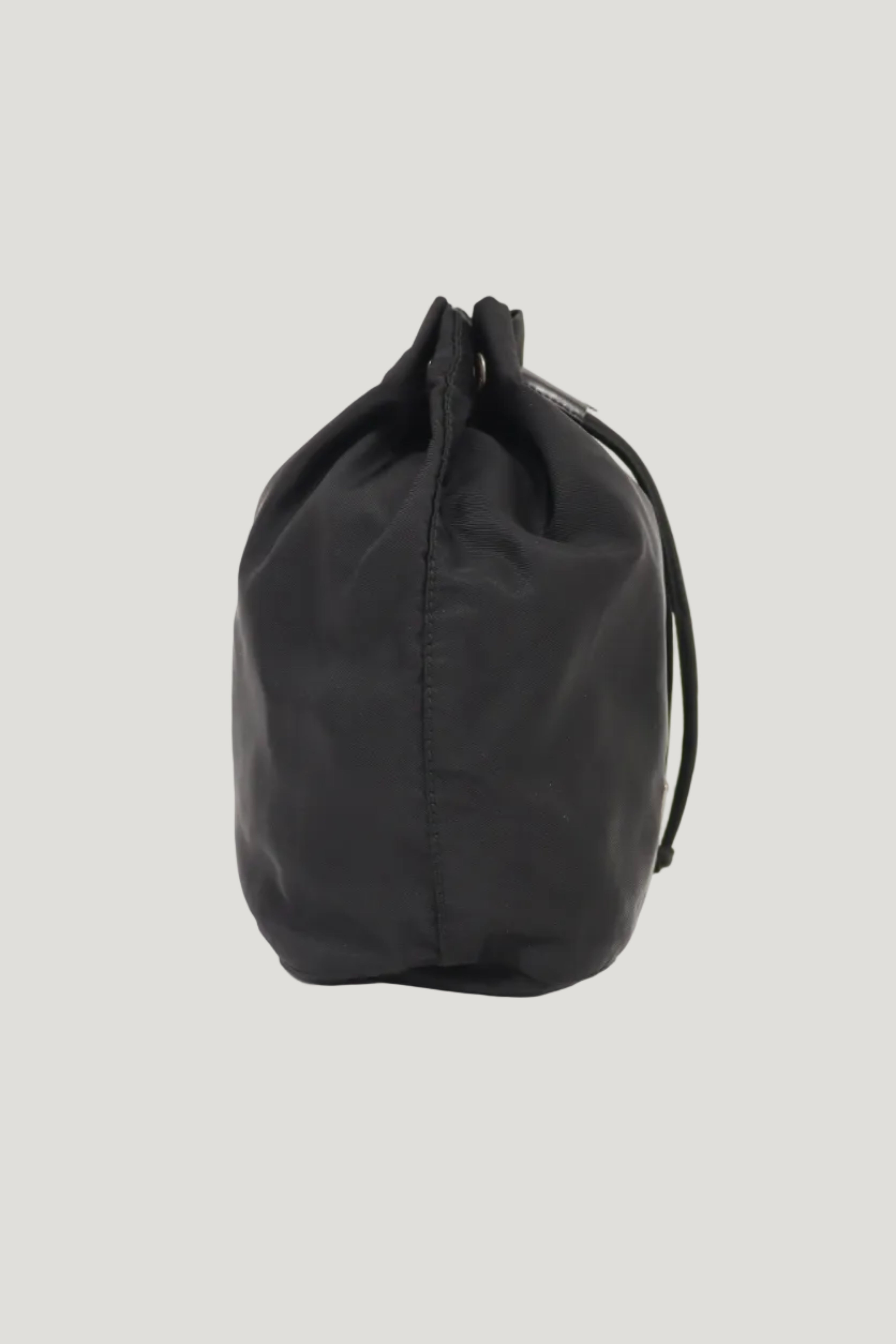 Triangular logo hardware nylon pouch