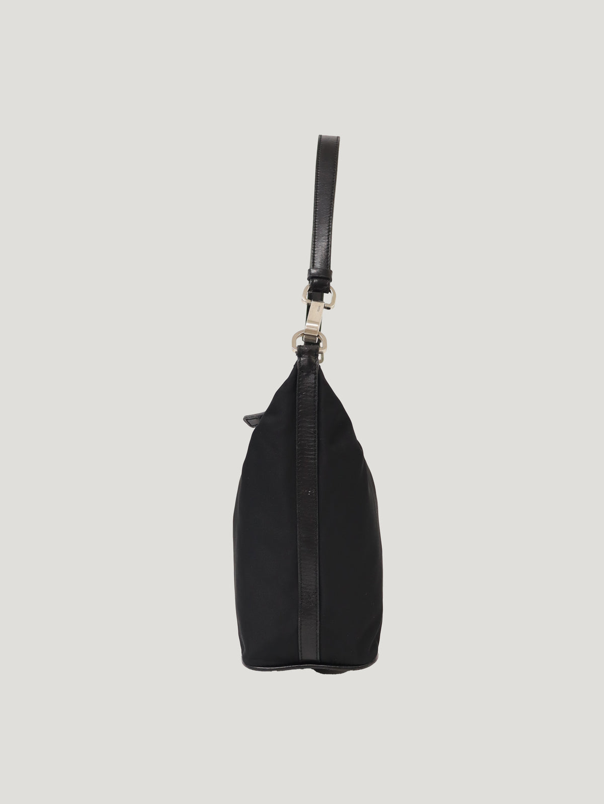 Triangular Logo Hardware Nylon Leather One-Shoulder Bag