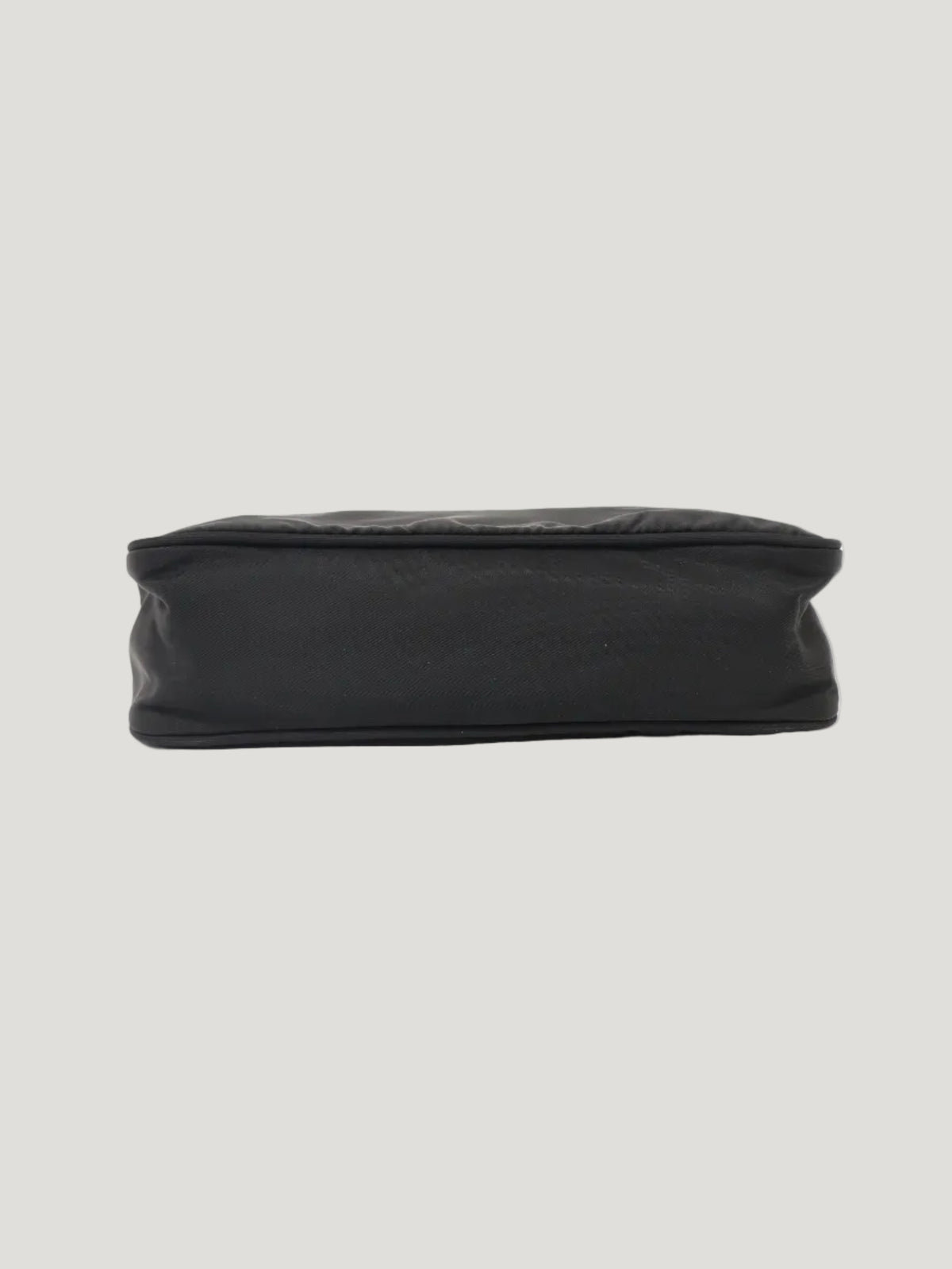 Triangle logo plaque nylon handbag