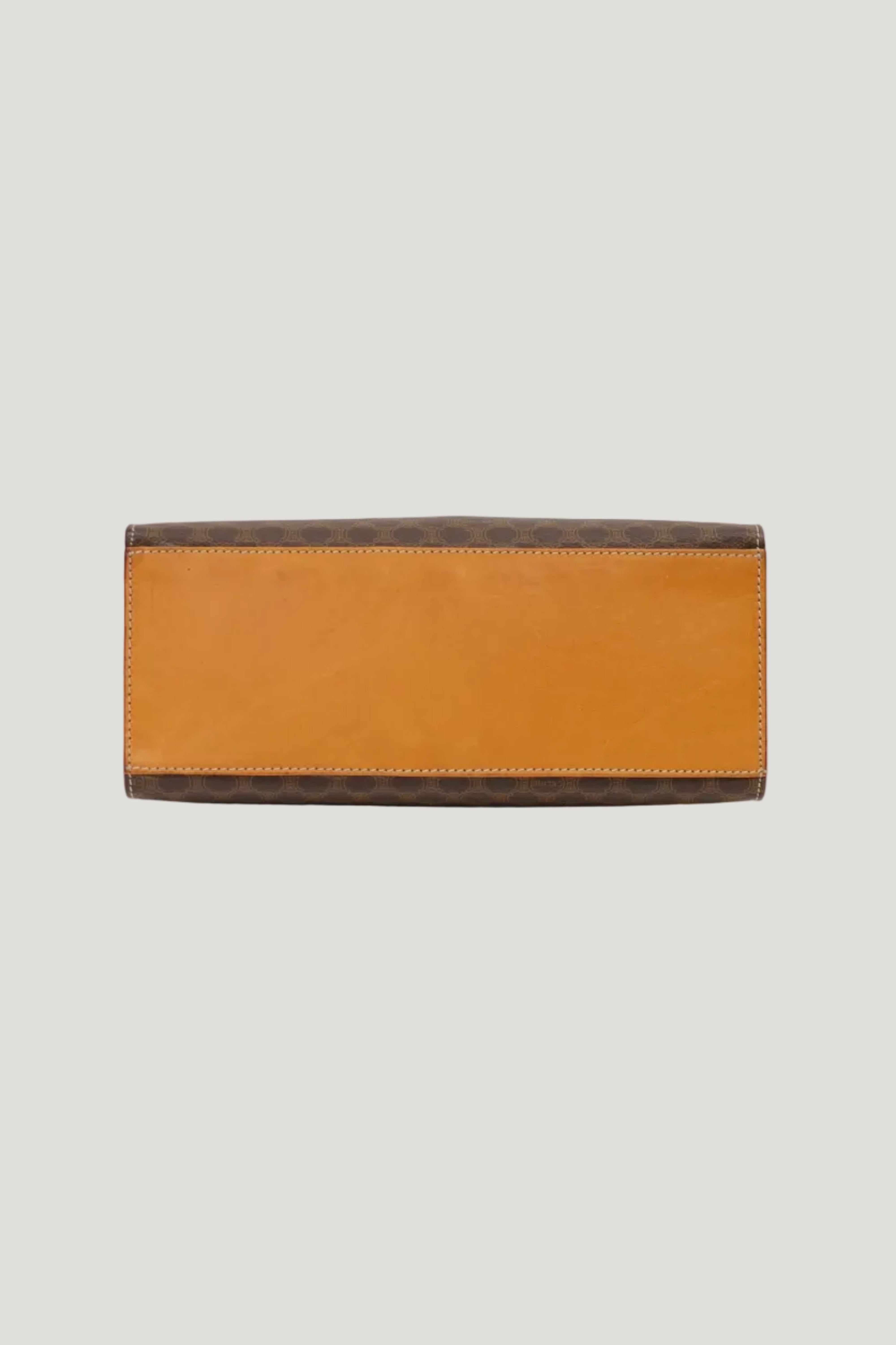 Macadam-patterned Gancini clasp handbag