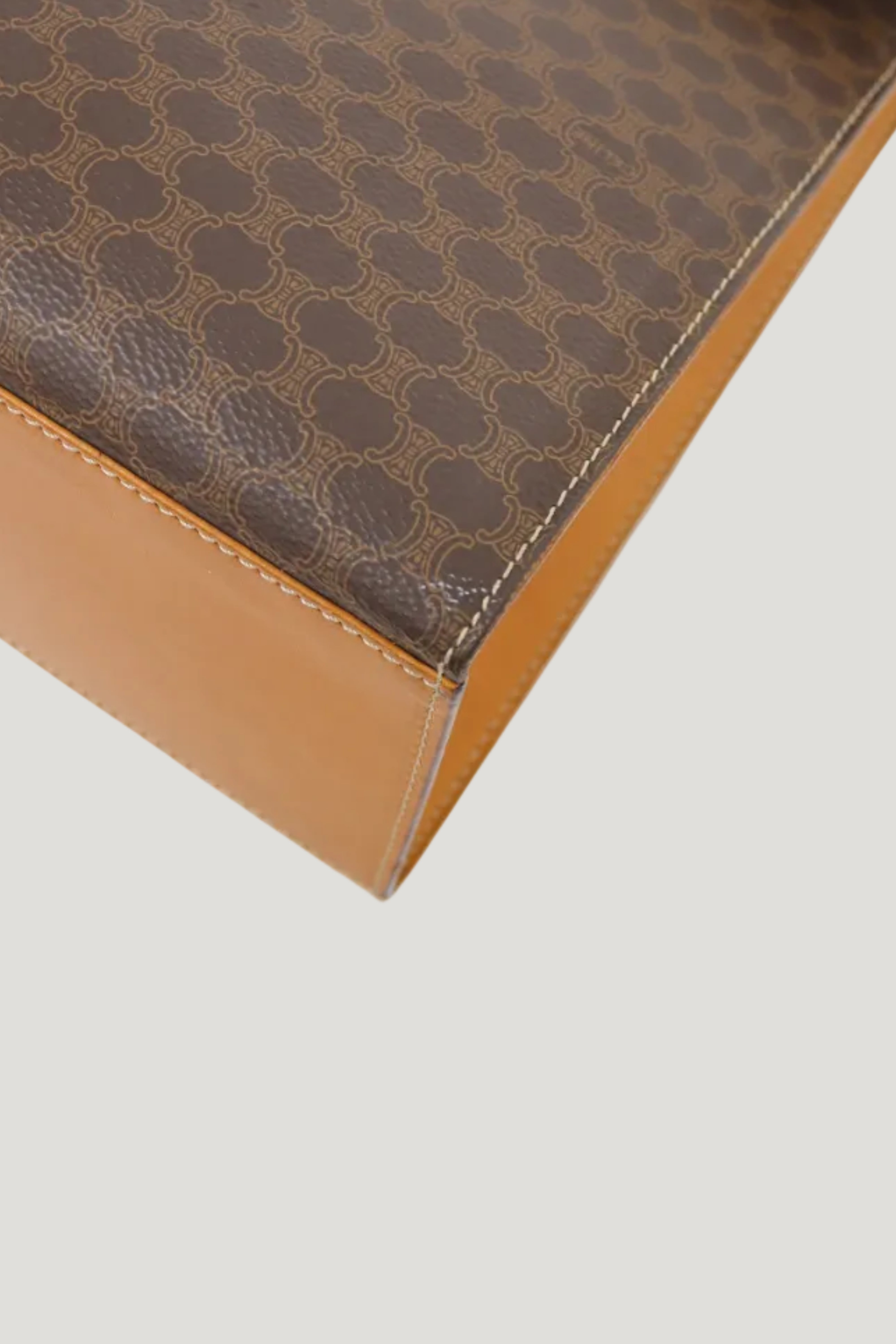 Macadam-patterned Gancini clasp handbag