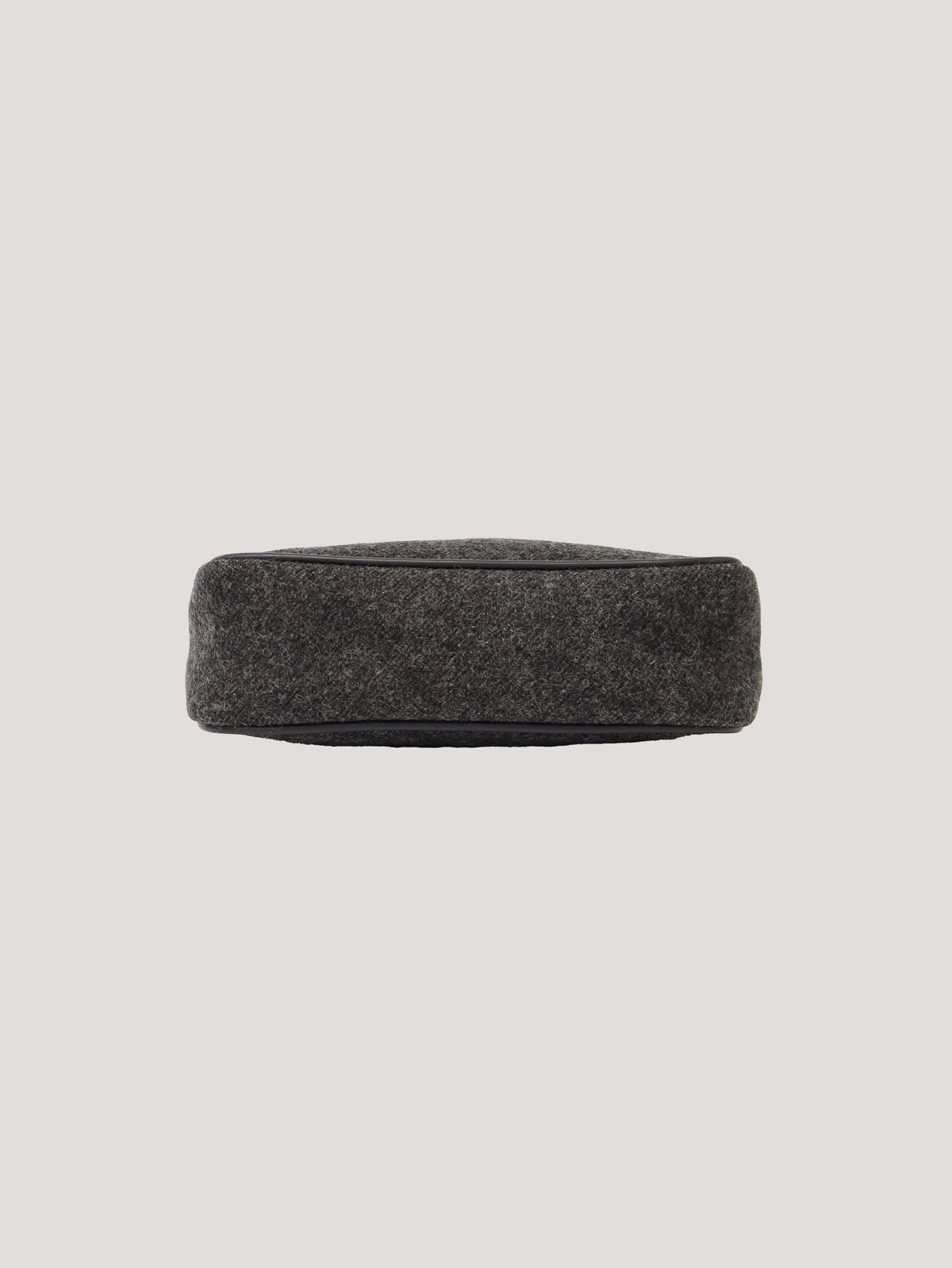 Logo-engraved wool handbag